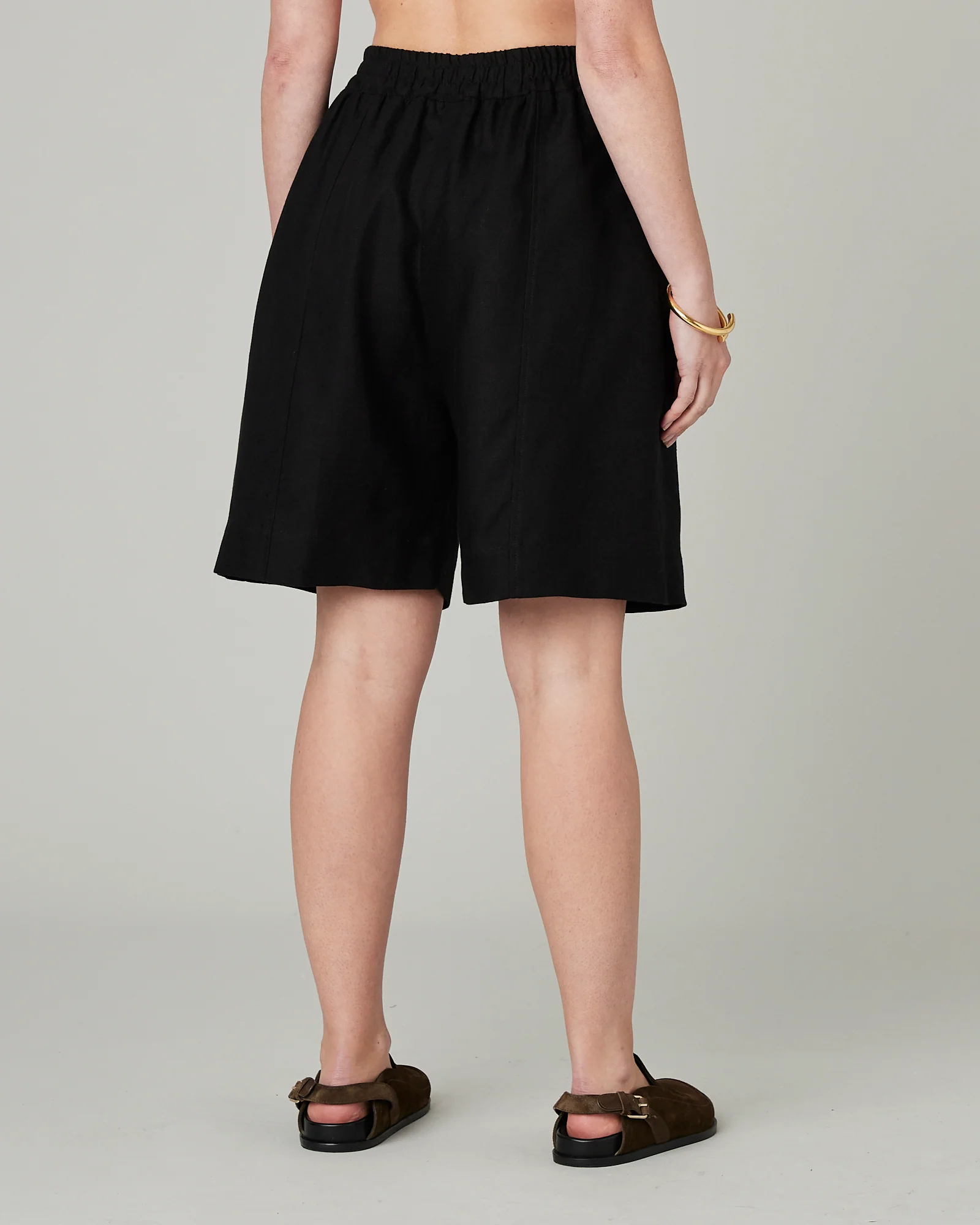 Liv Black Linen Shorts - Image 5
