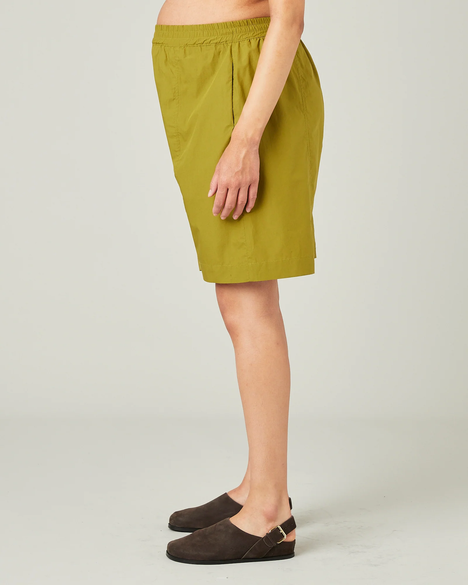 Liv Olive Cotton Poplin Shorts - Image 6