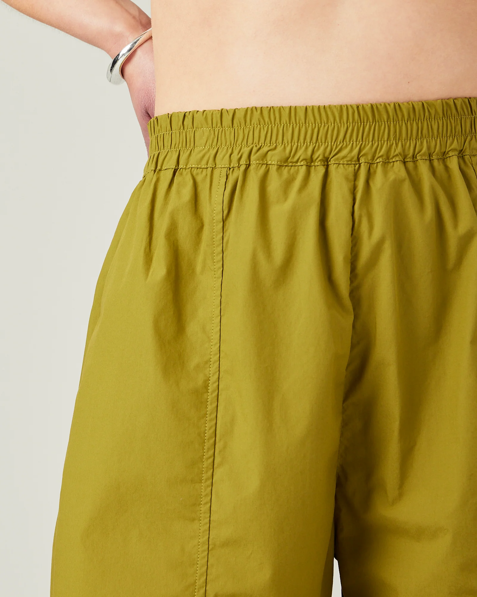 Liv Olive Cotton Poplin Shorts - Image 9