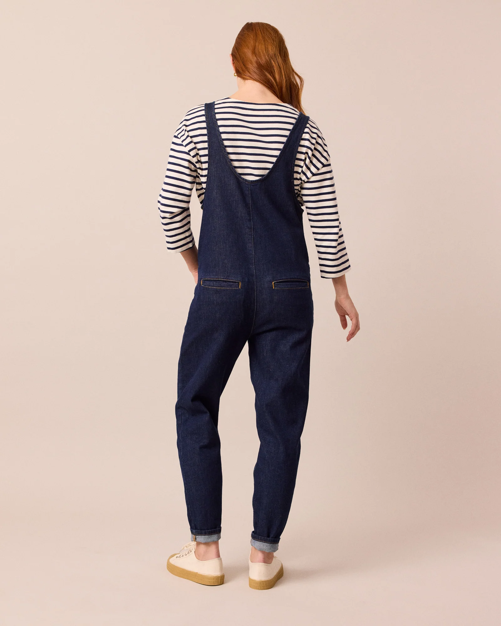 Lola Dark Wash Denim Jumpsuit - Image 5