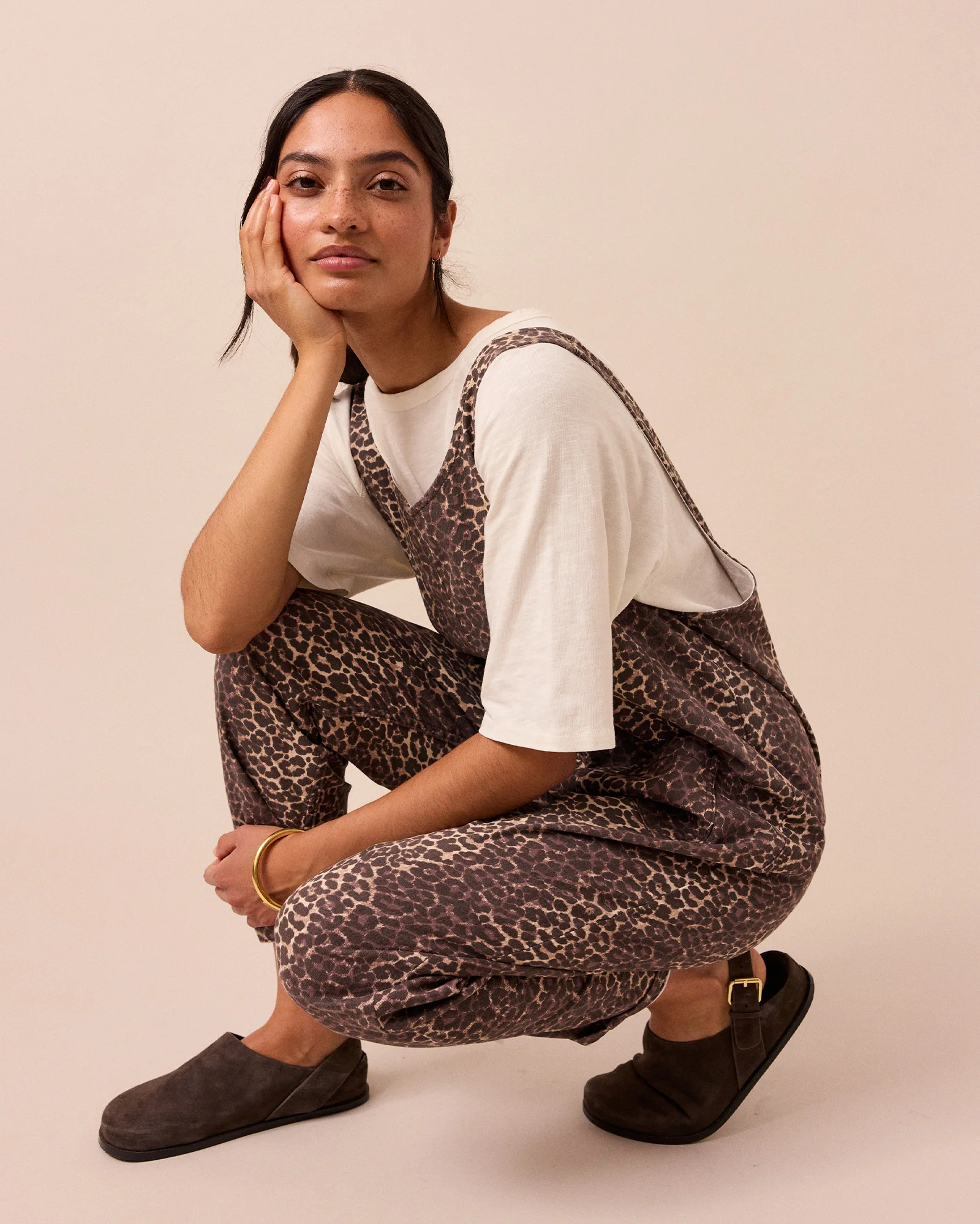 Lola Leopard Print Denim Jumpsuit - Image 6