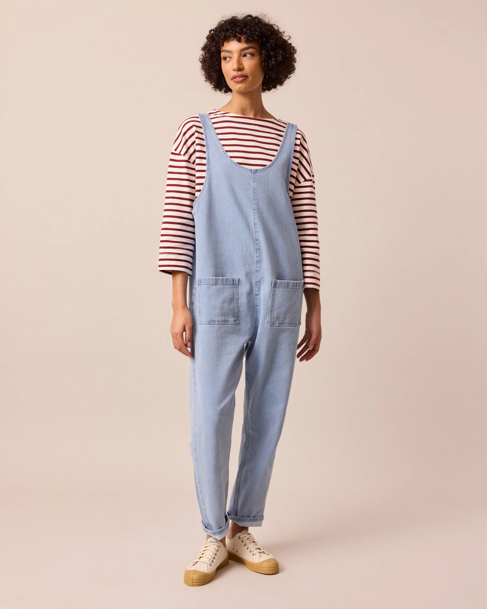 Lola Light Blue Denim Jumpsuit - Image 3