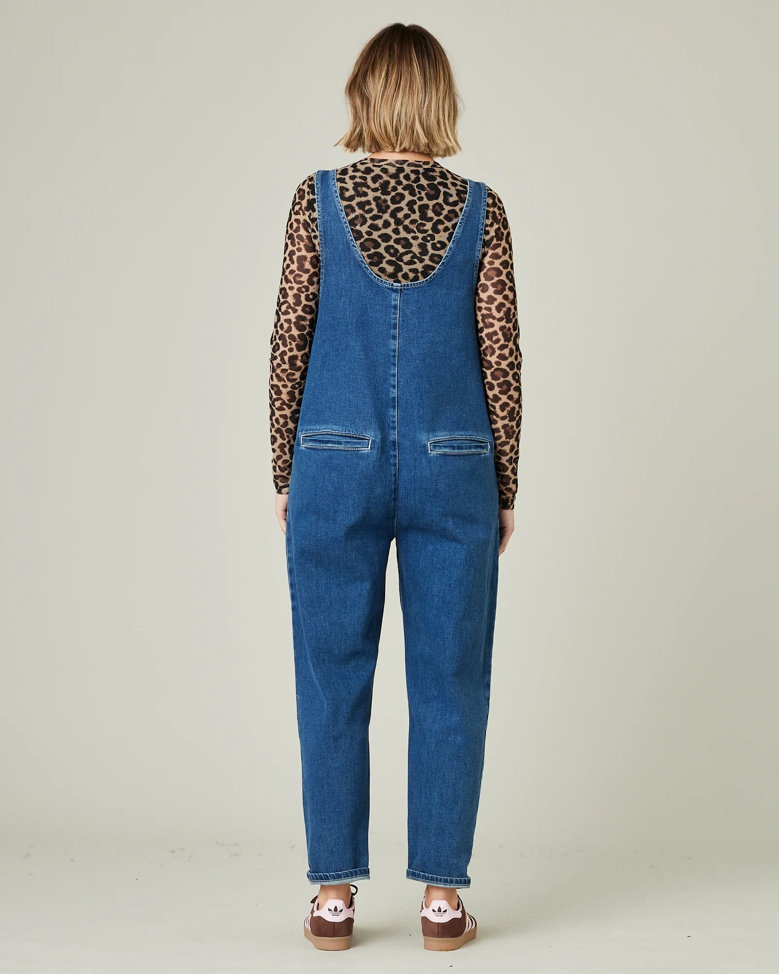Lola Mid Blue Denim Jumpsuit - Image 12
