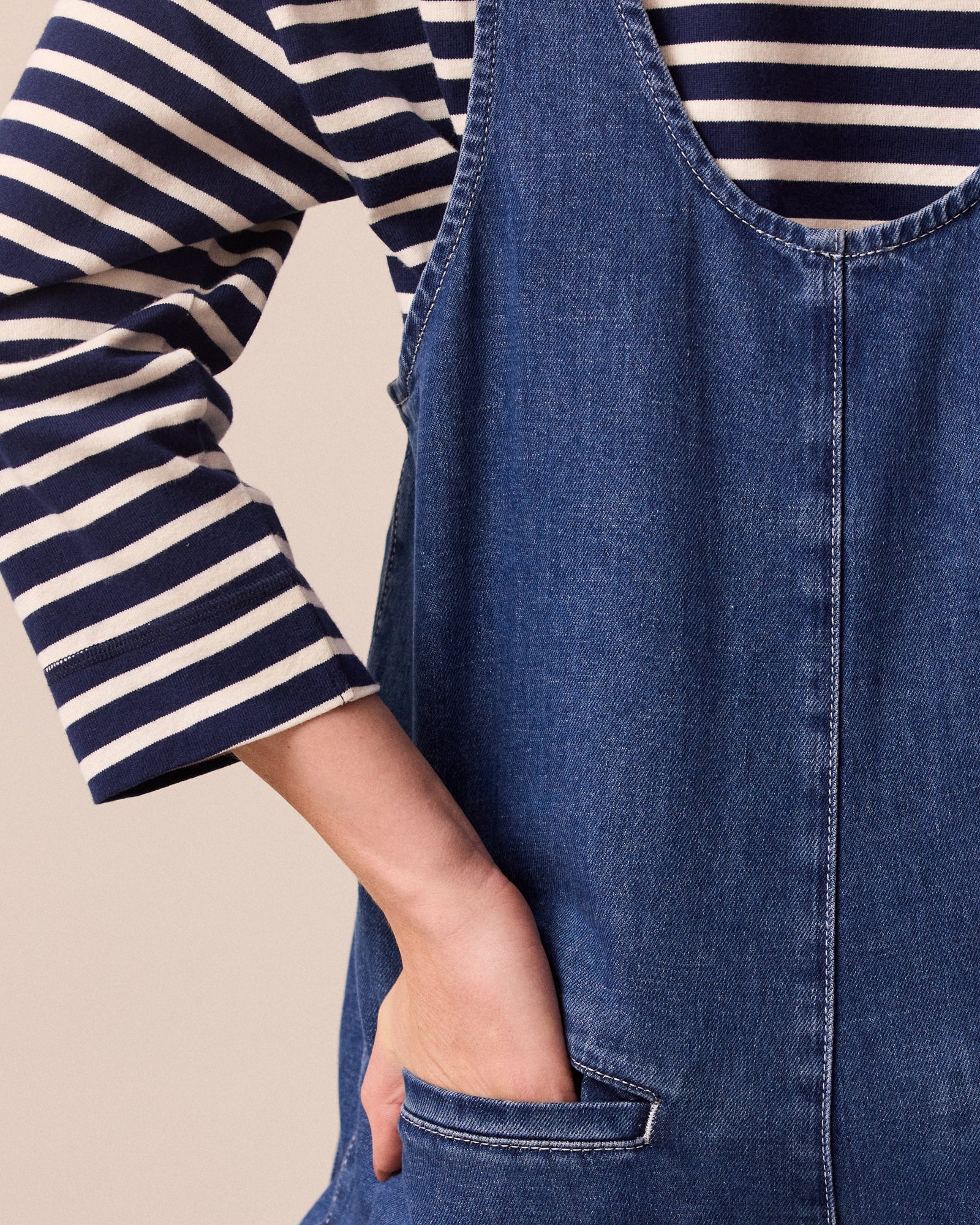 Lola Mid Blue Denim Jumpsuit - Image 5