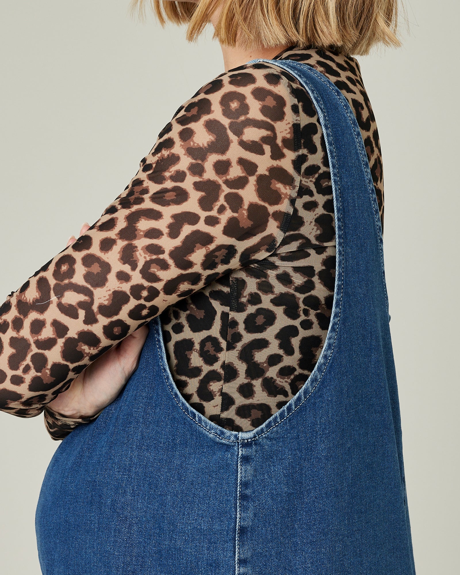 Lola Mid Blue Denim Jumpsuit - Image 8