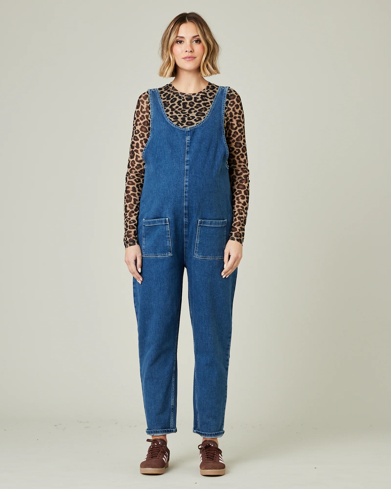 Lola Mid Blue Denim Jumpsuit - Image 9