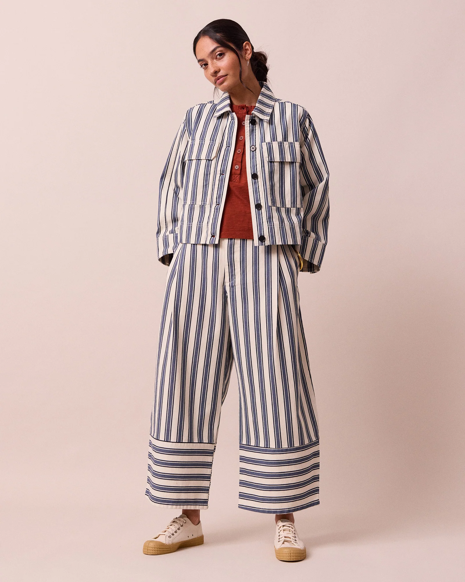 Lotta Sailor Stripe Denim Jacket - Image 3
