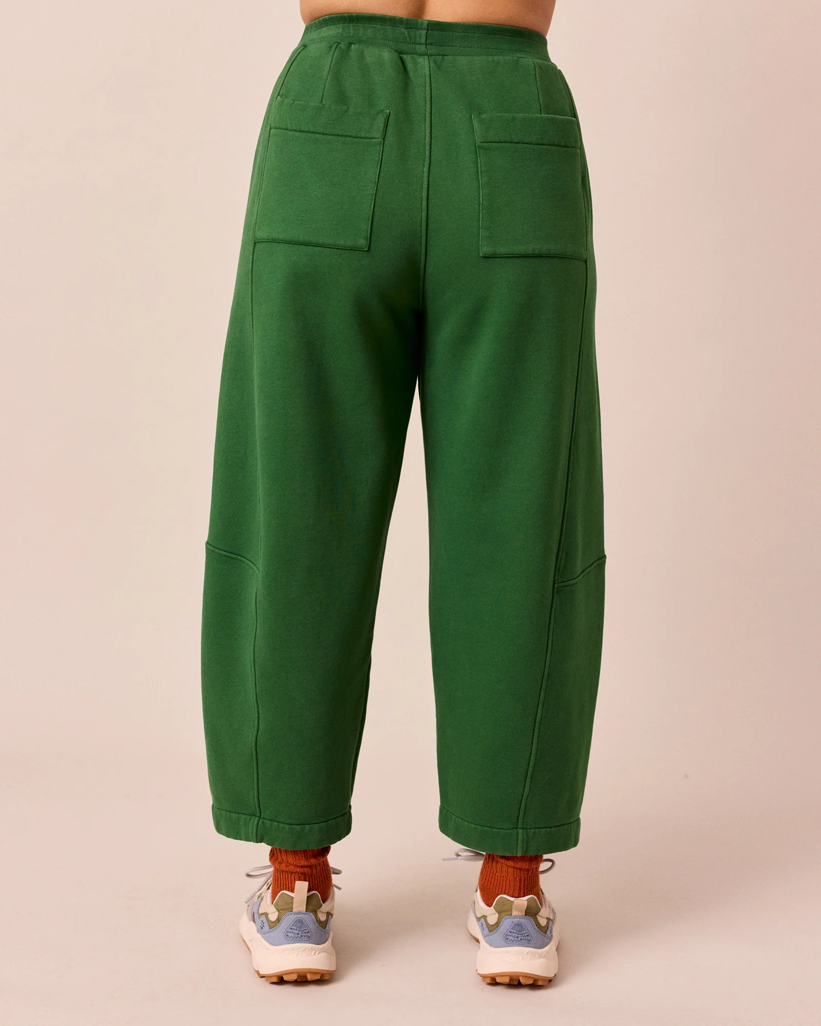 Lyra Verdant Green Fleeceback Jersey Trousers - Image 4