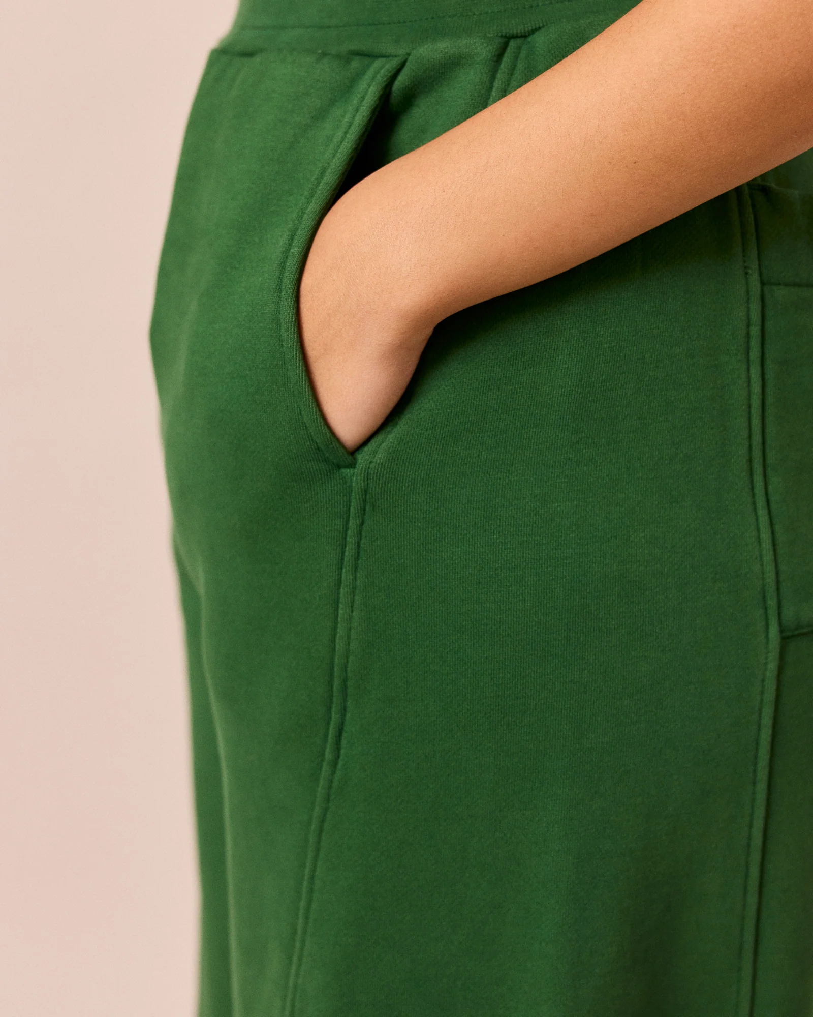 Lyra Verdant Green Fleeceback Jersey Trousers - Image 5