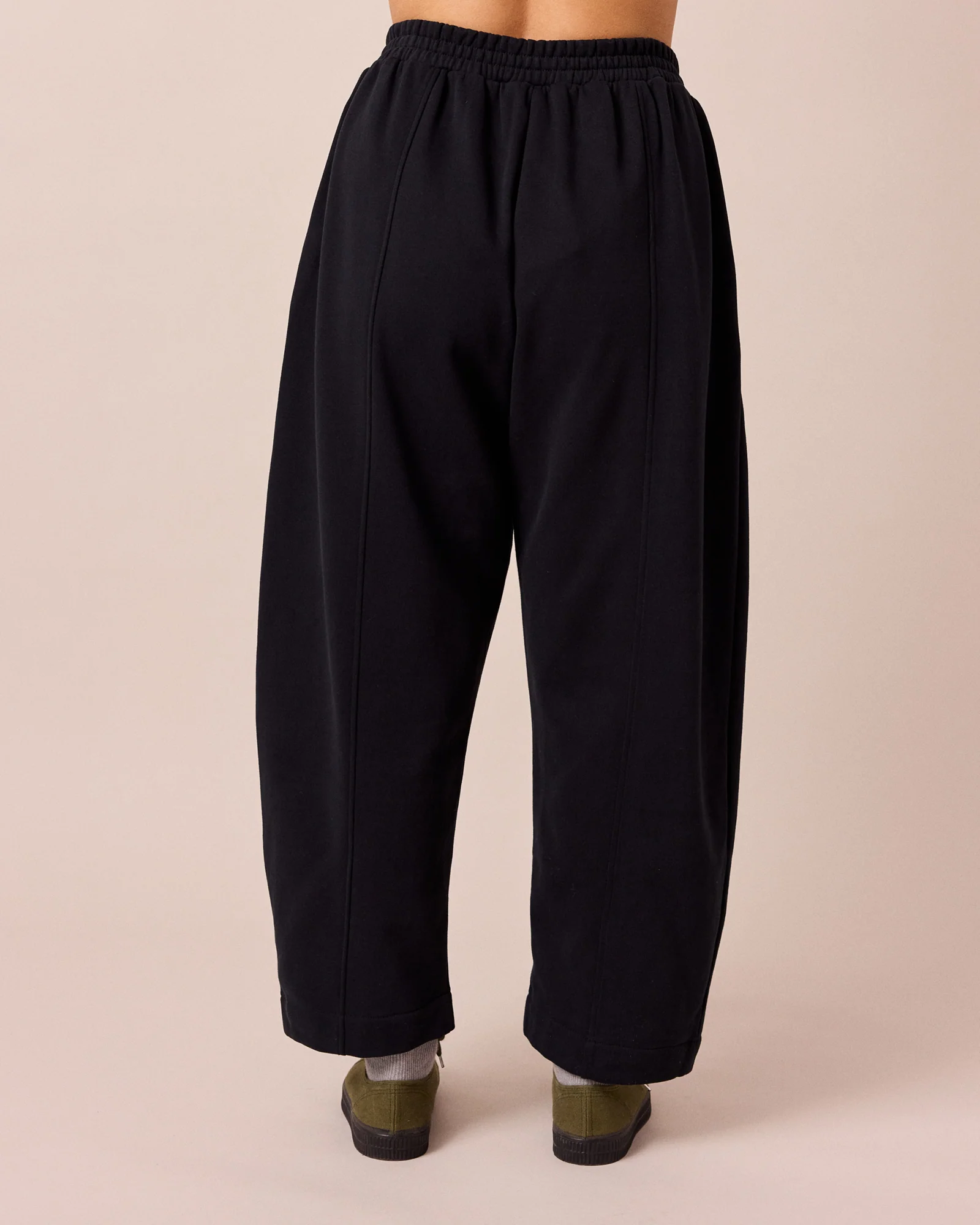 Mabel Black Fleeceback Jersey Trousers - Image 4