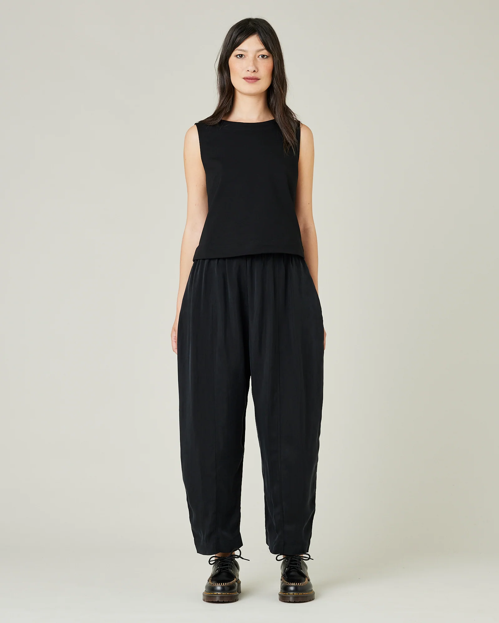 Mabel Cupro Trouser - Black - Image 5