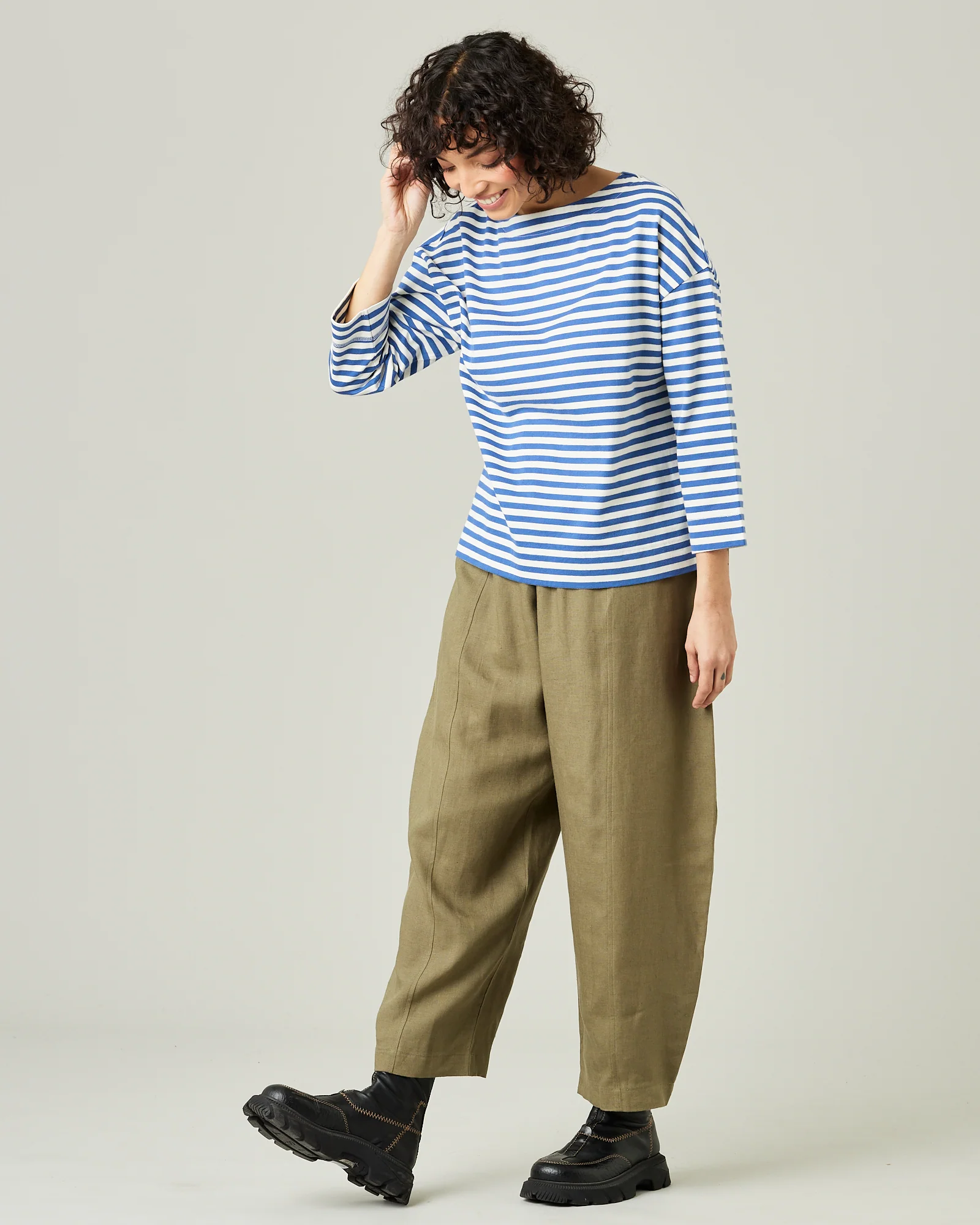 Mabel - Khaki Linen Trousers - Image 10