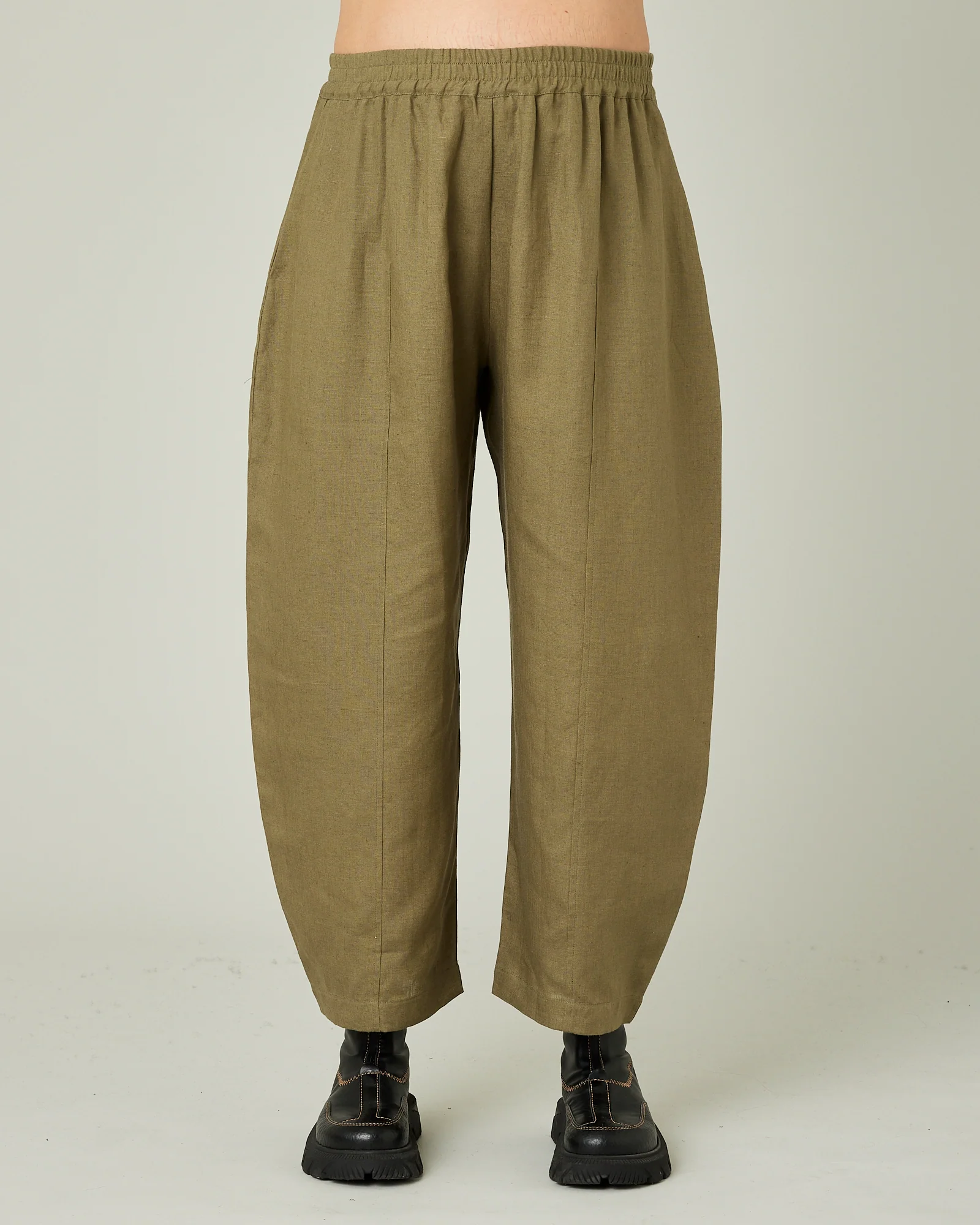 Mabel - Khaki Linen Trousers - Image 13