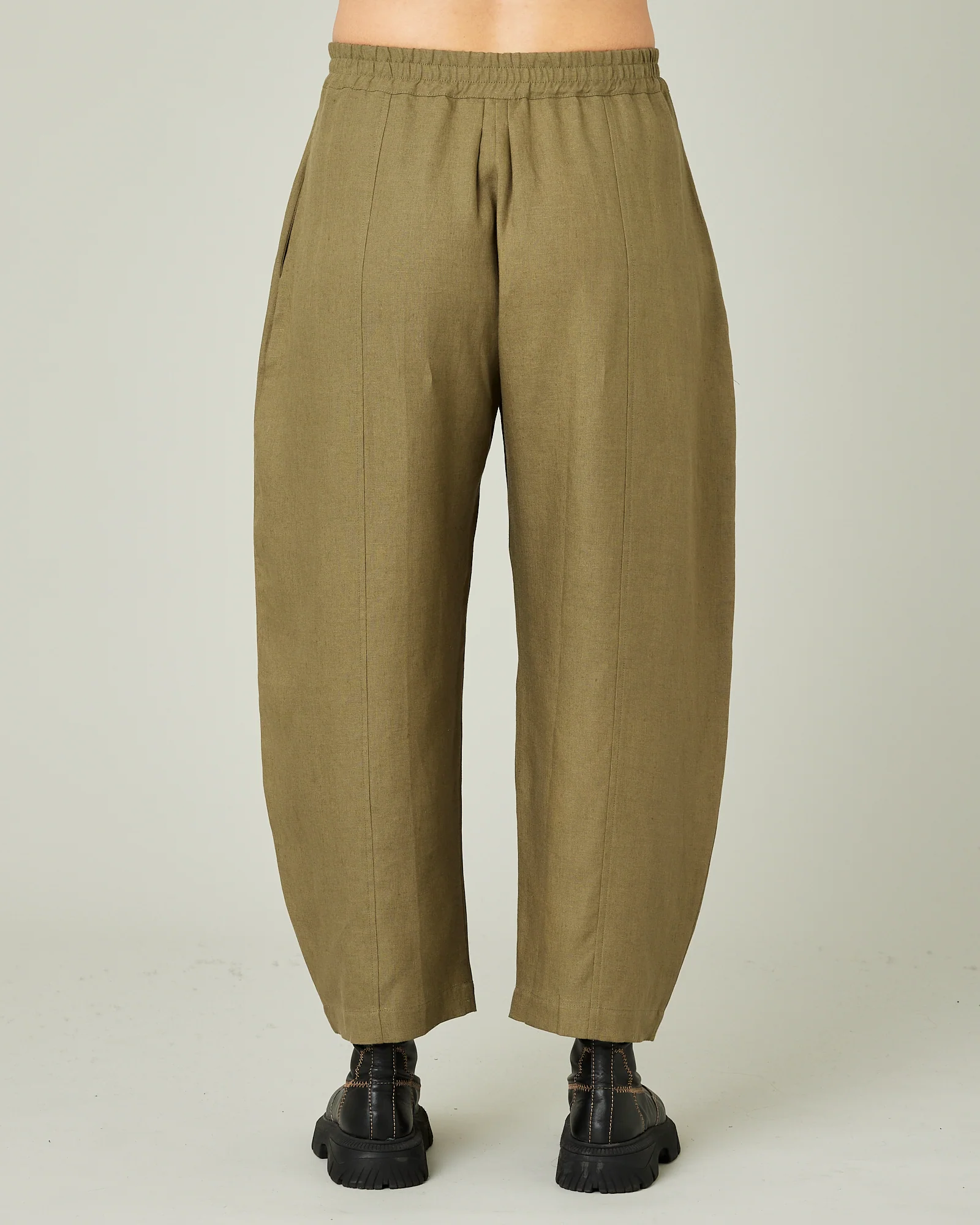 Mabel - Khaki Linen Trousers - Image 15