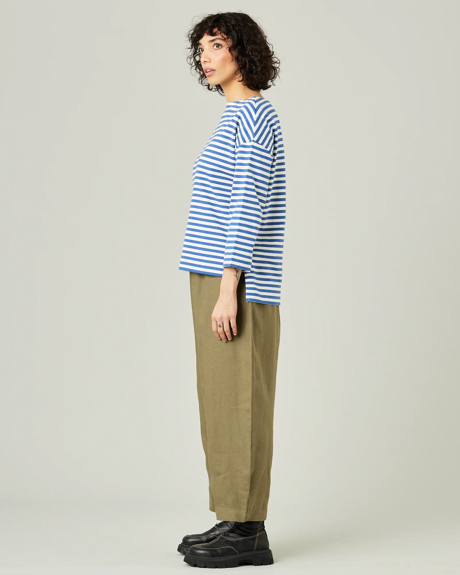 Mabel - Khaki Linen Trousers - Image 6