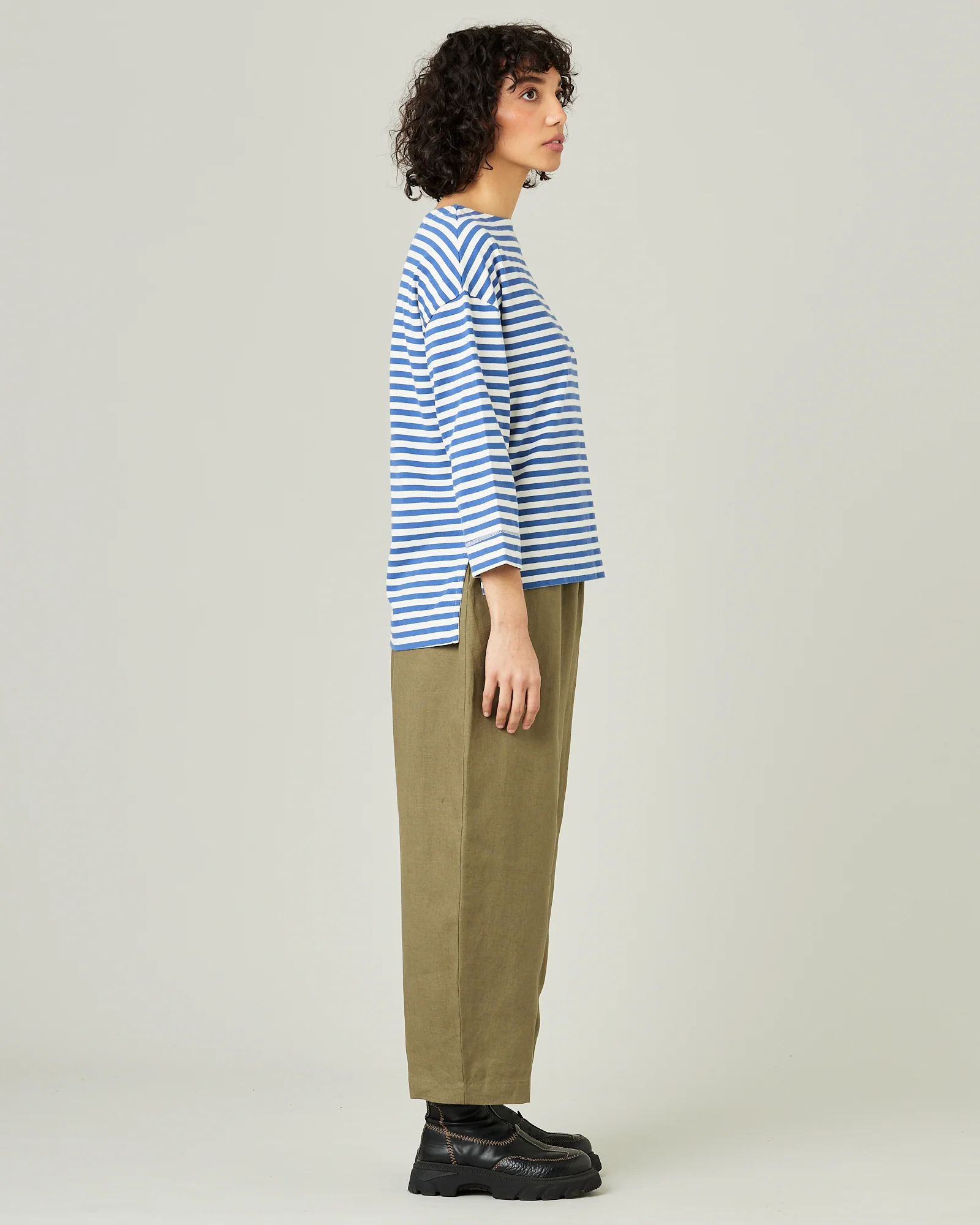 Mabel - Khaki Linen Trousers - Image 8