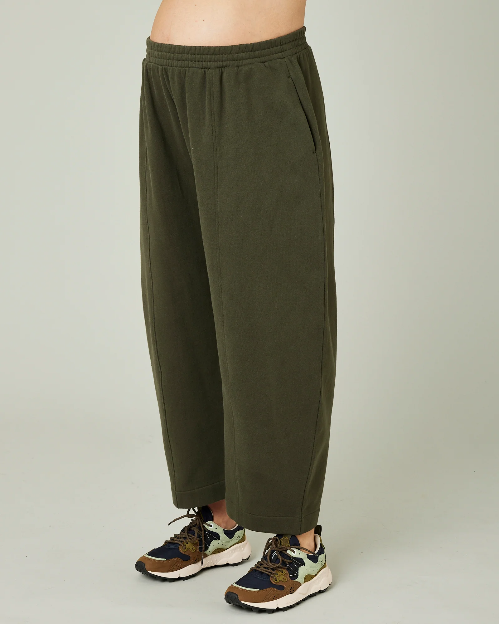 Mabel Olive Fleeceback Jersey Trousers - Image 13