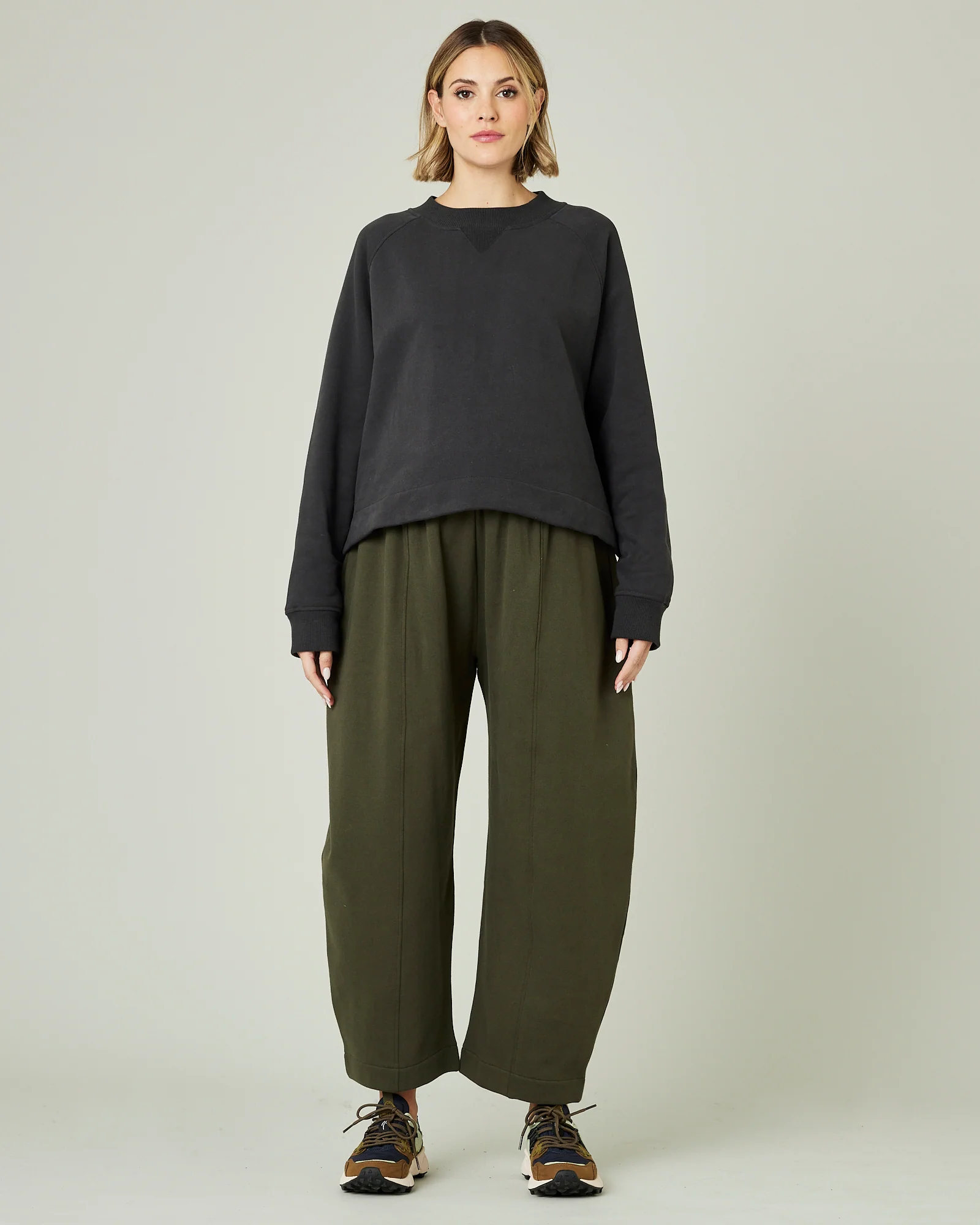 Mabel Olive Fleeceback Jersey Trousers - Image 16