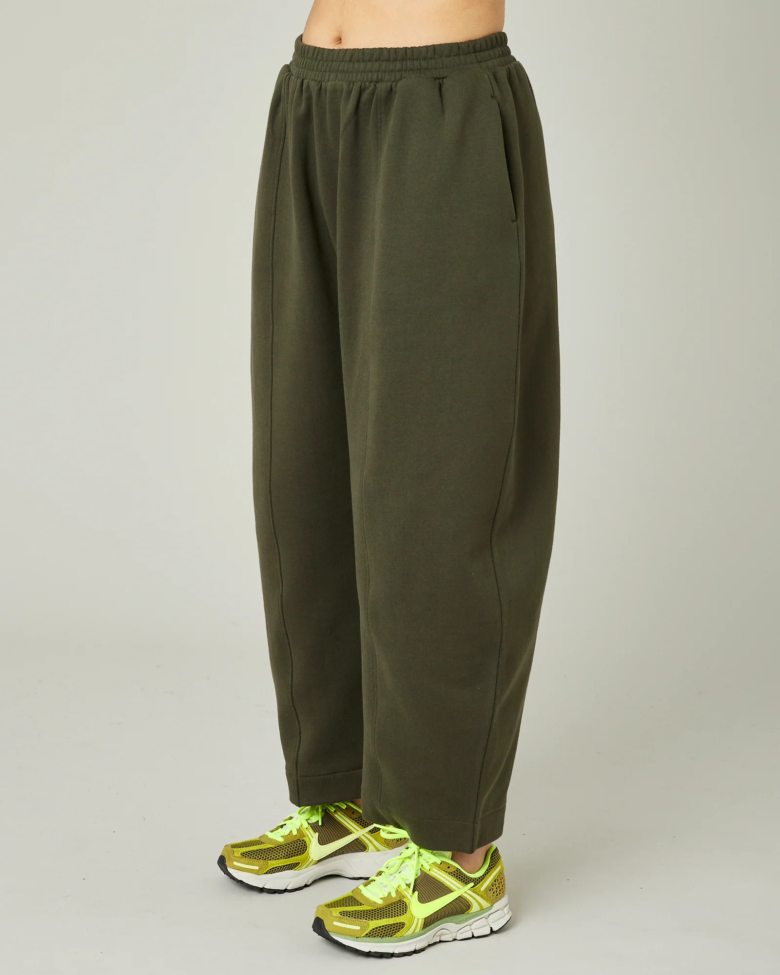 Mabel Olive Fleeceback Jersey Trousers - Image 3
