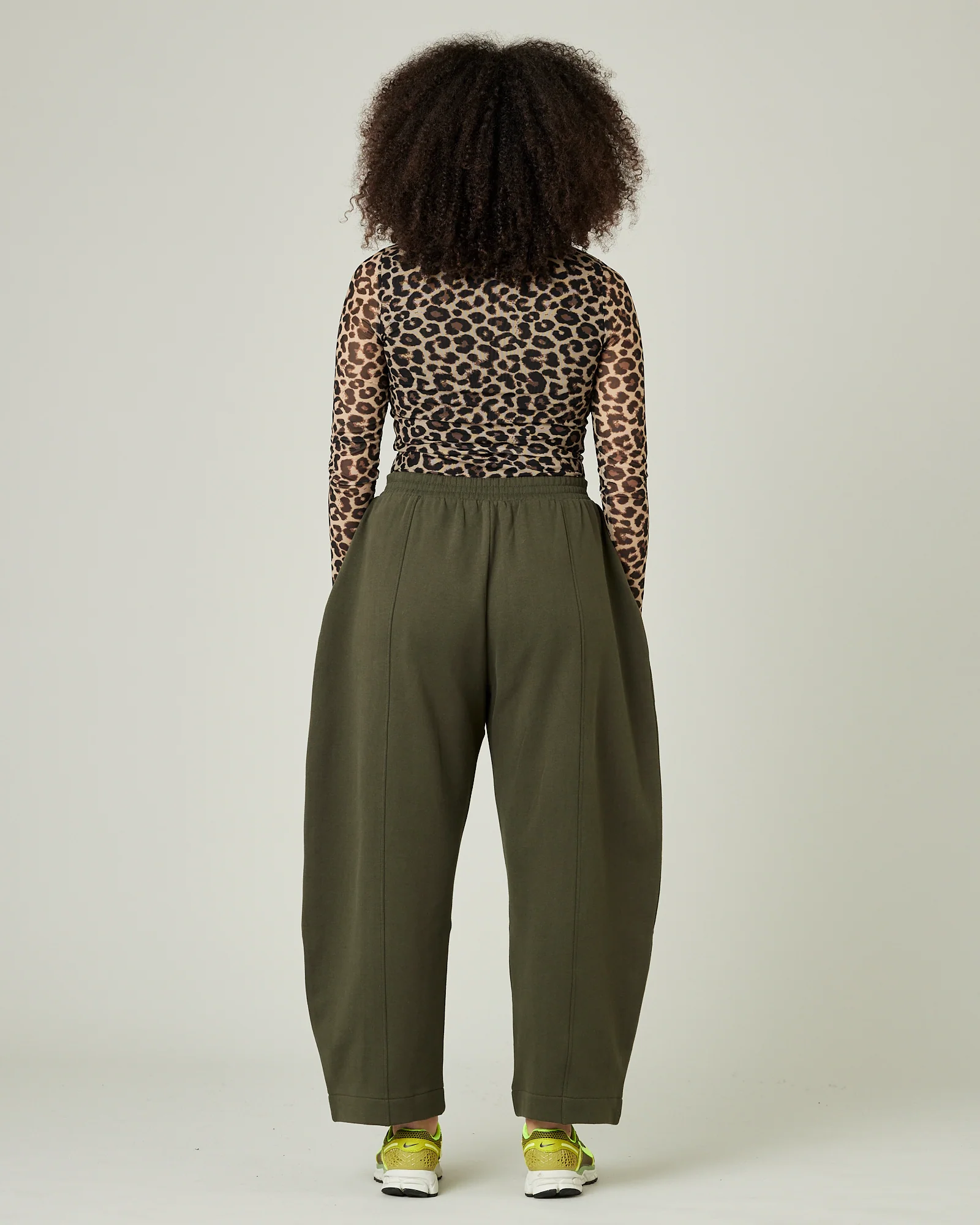 Mabel Olive Fleeceback Jersey Trousers - Image 8