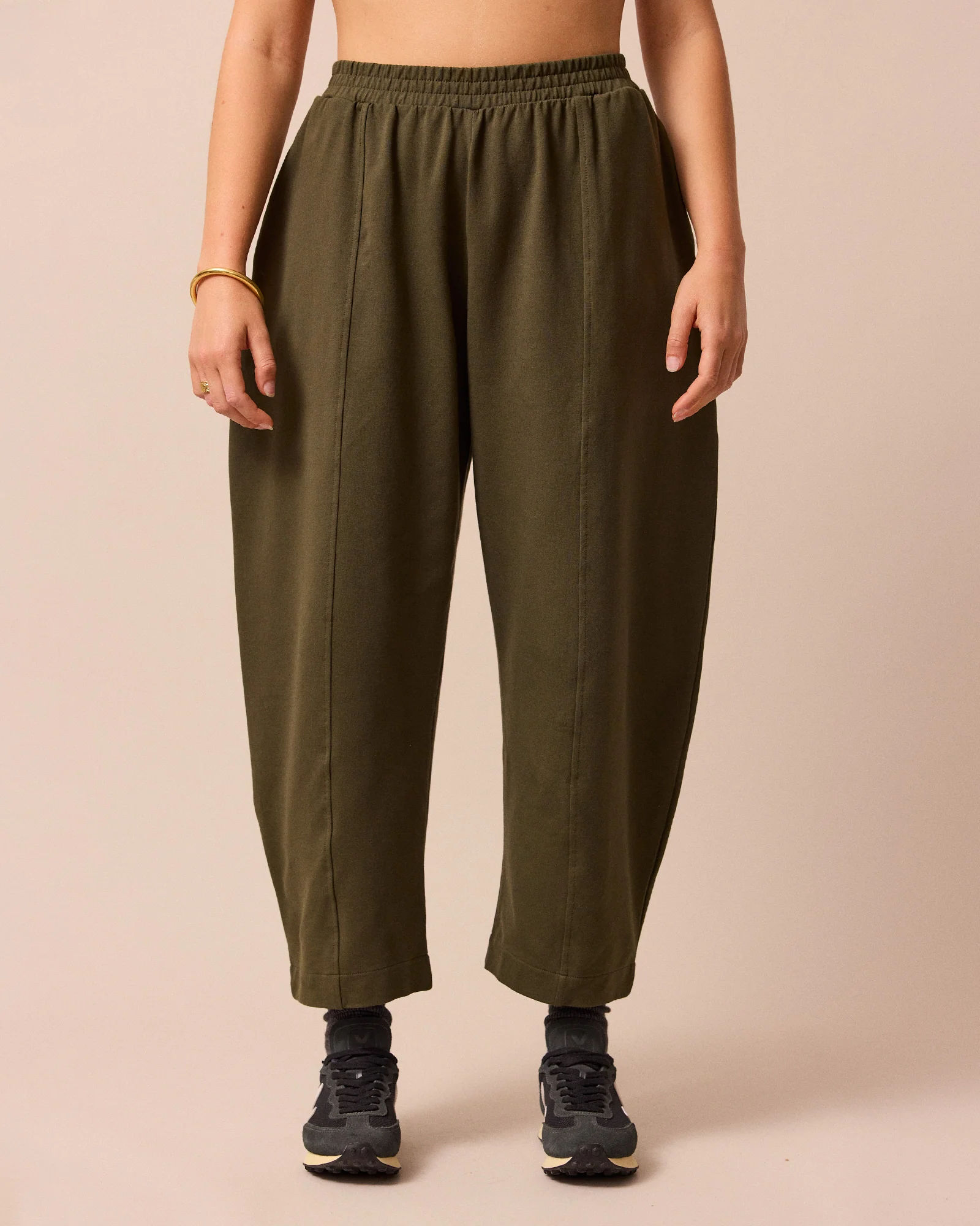 Mabel Olive Jersey Trousers - Image 3
