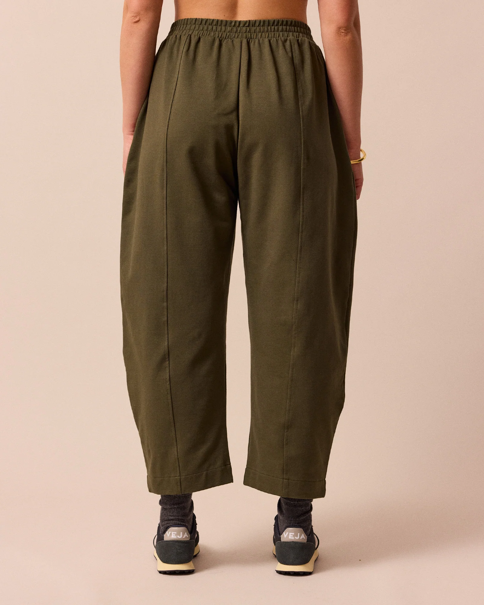 Mabel Olive Jersey Trousers - Image 4