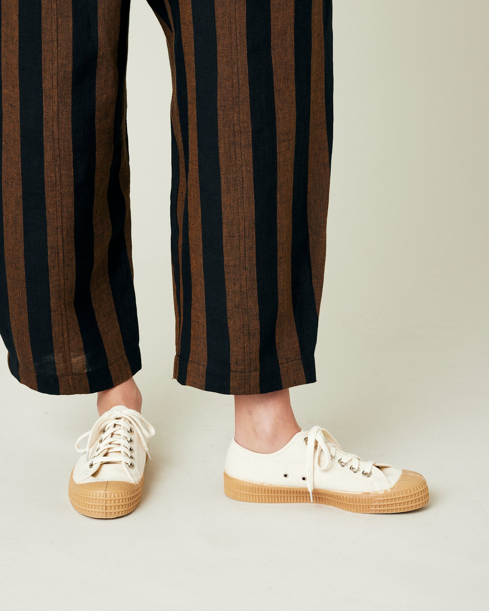 Mabel Rust And Black Stripe Linen Trousers - Image 13