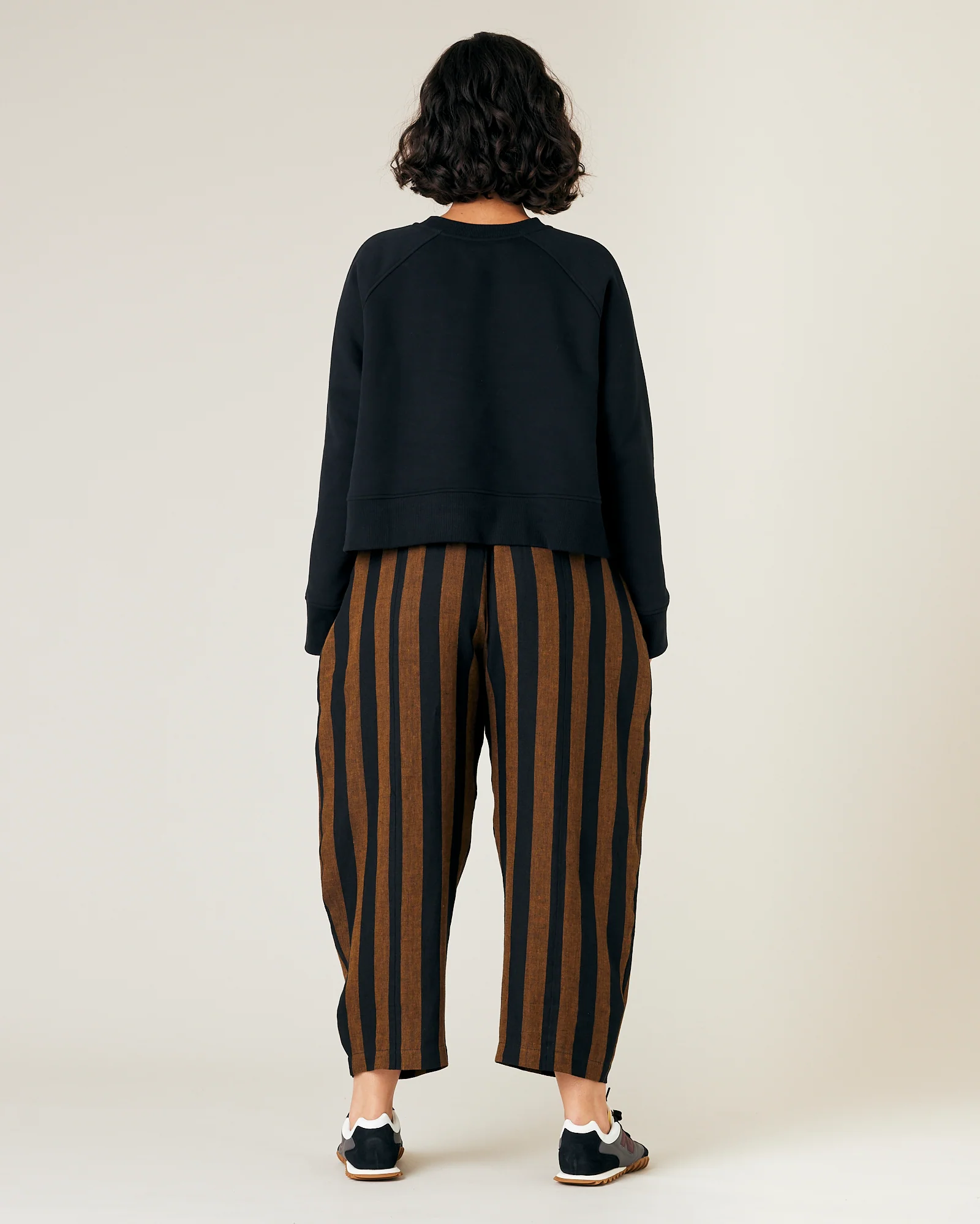 Mabel Rust And Black Stripe Linen Trousers - Image 24