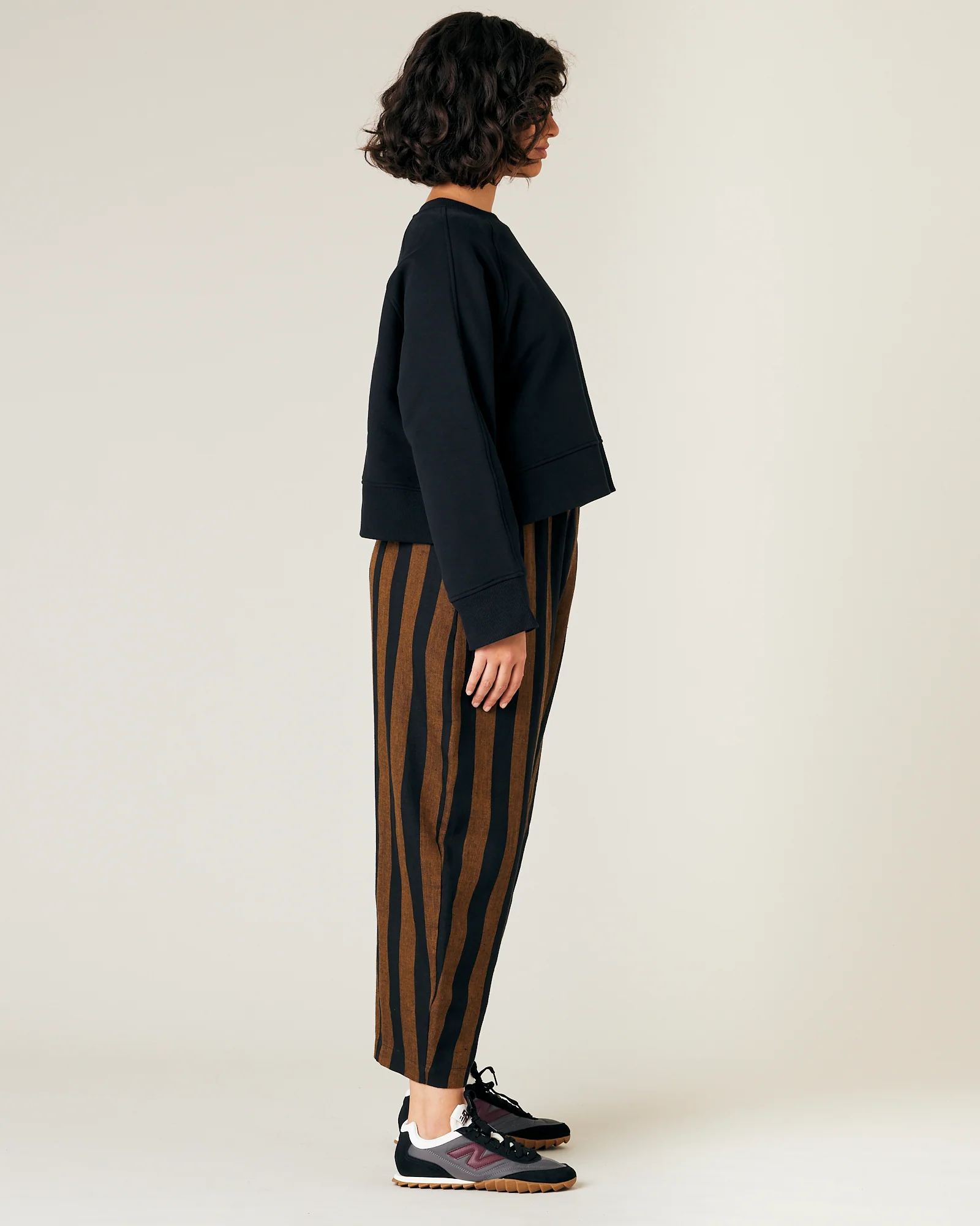 Mabel Rust And Black Stripe Linen Trousers - Image 25