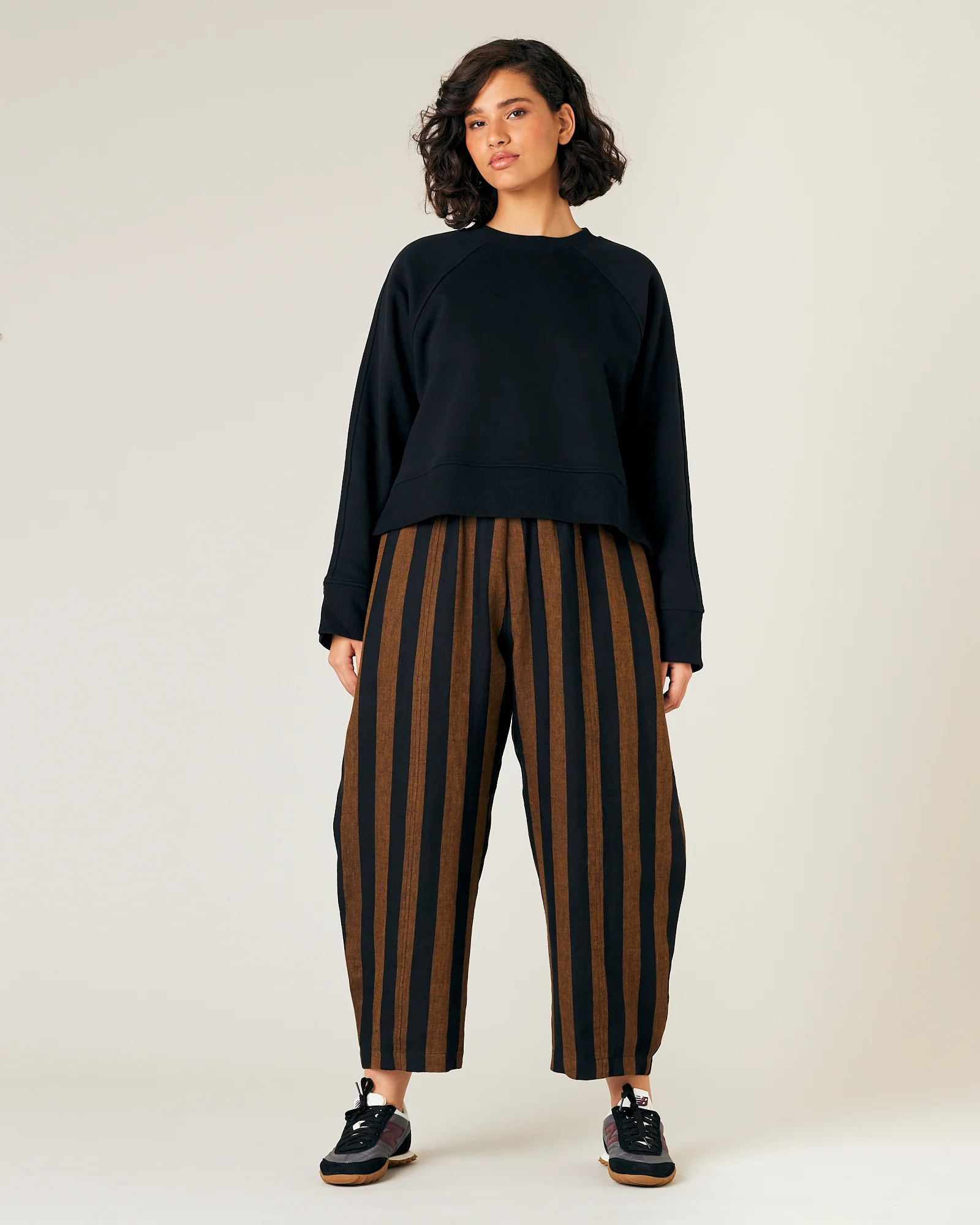 Mabel Rust And Black Stripe Linen Trousers - Image 26