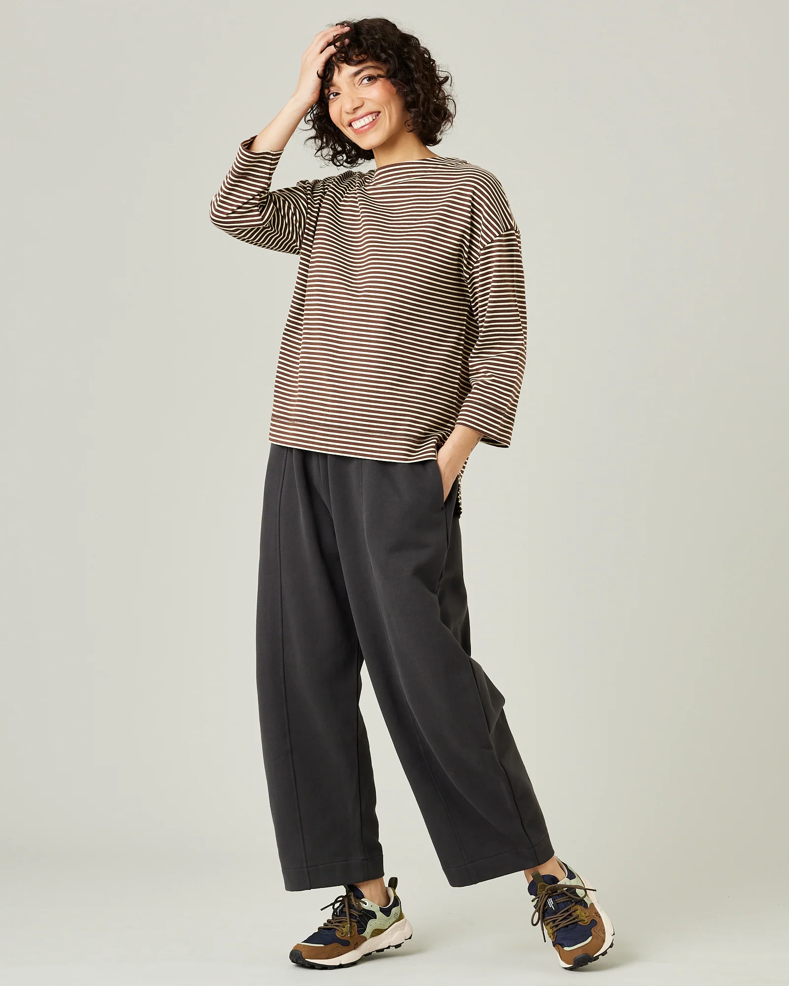 Mabel Slate Fleeceback Jersey Trousers - Image 10