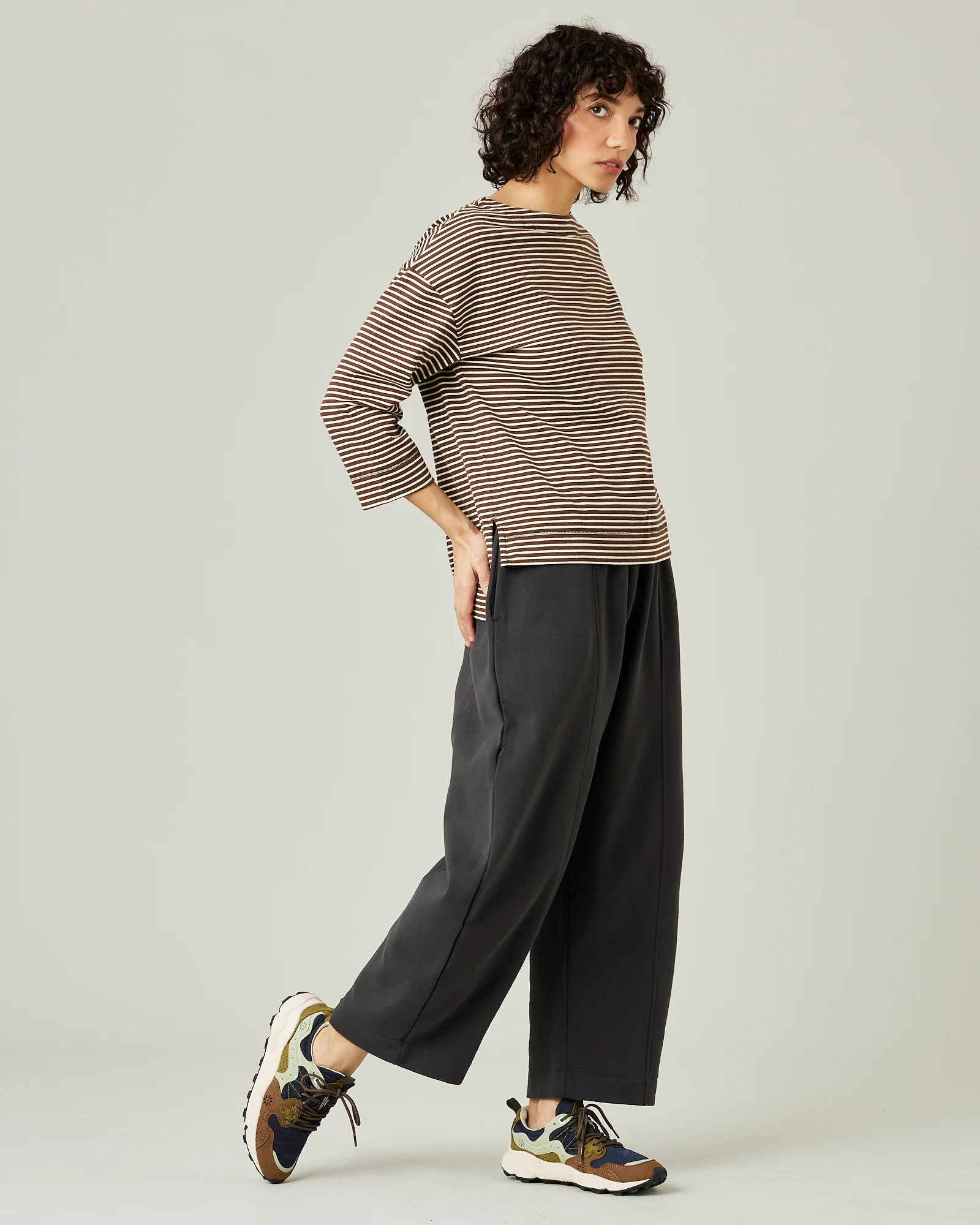 Mabel Slate Fleeceback Jersey Trousers - Image 12