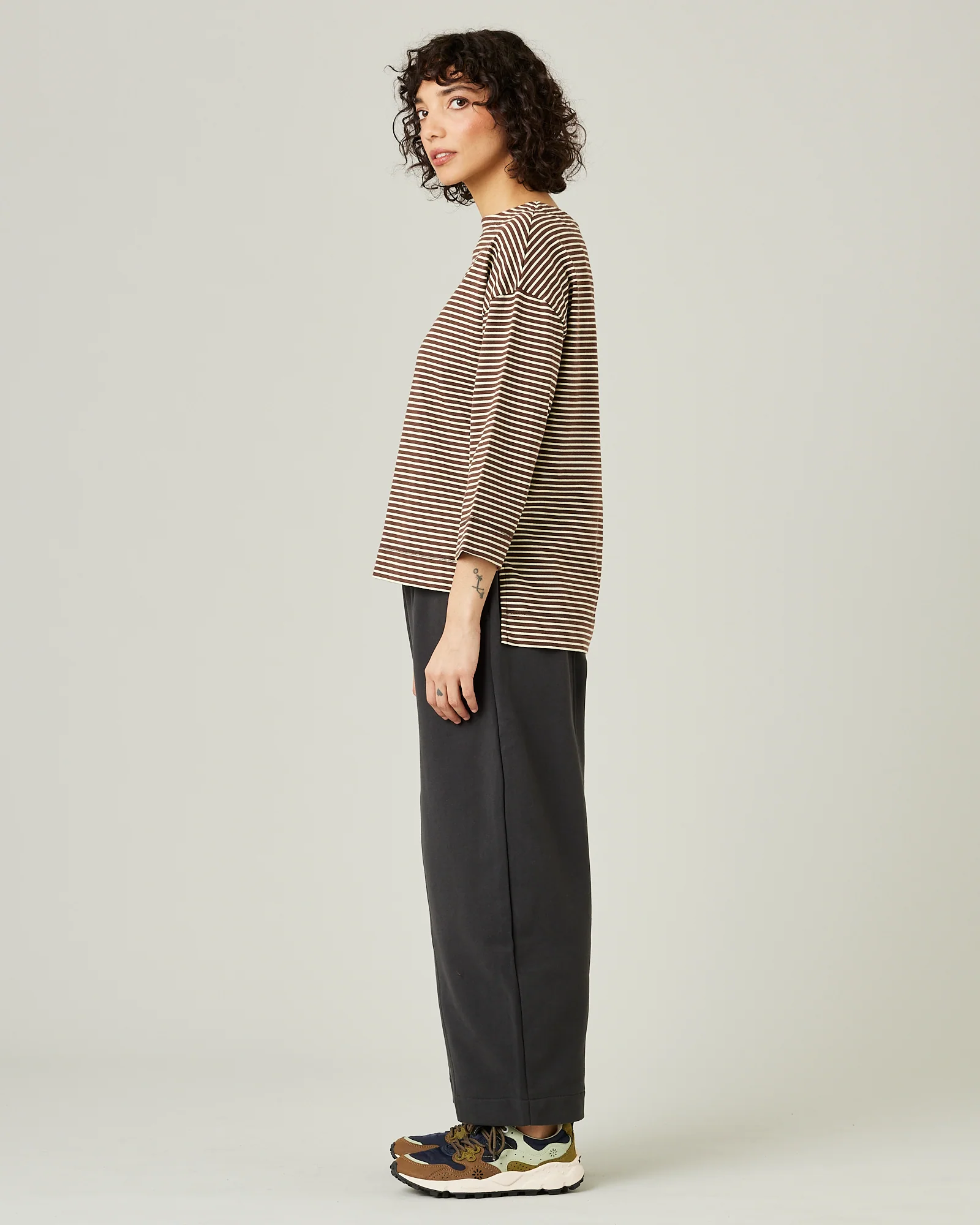Mabel Slate Fleeceback Jersey Trousers - Image 6