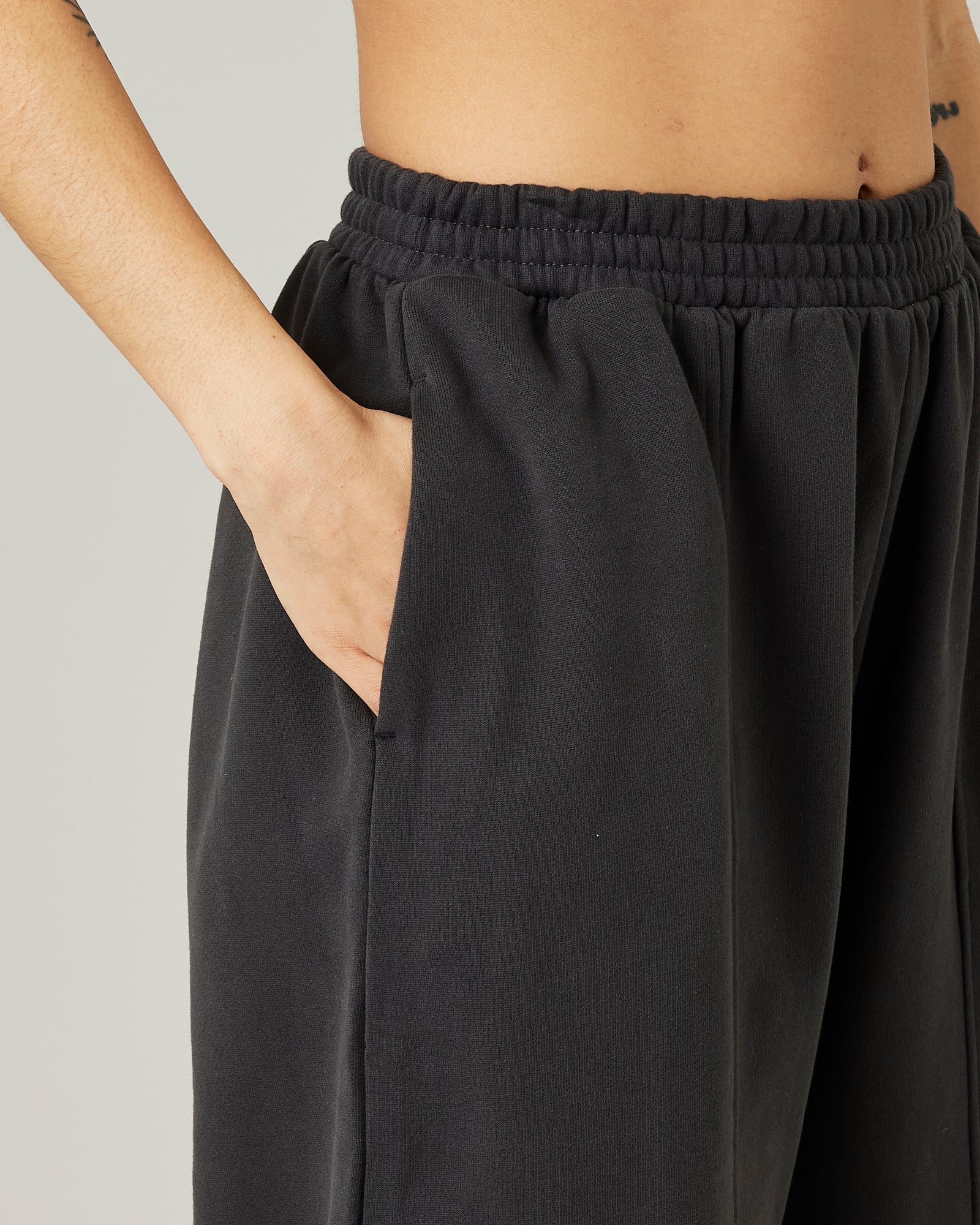 Mabel Slate Fleeceback Jersey Trousers - Image 9