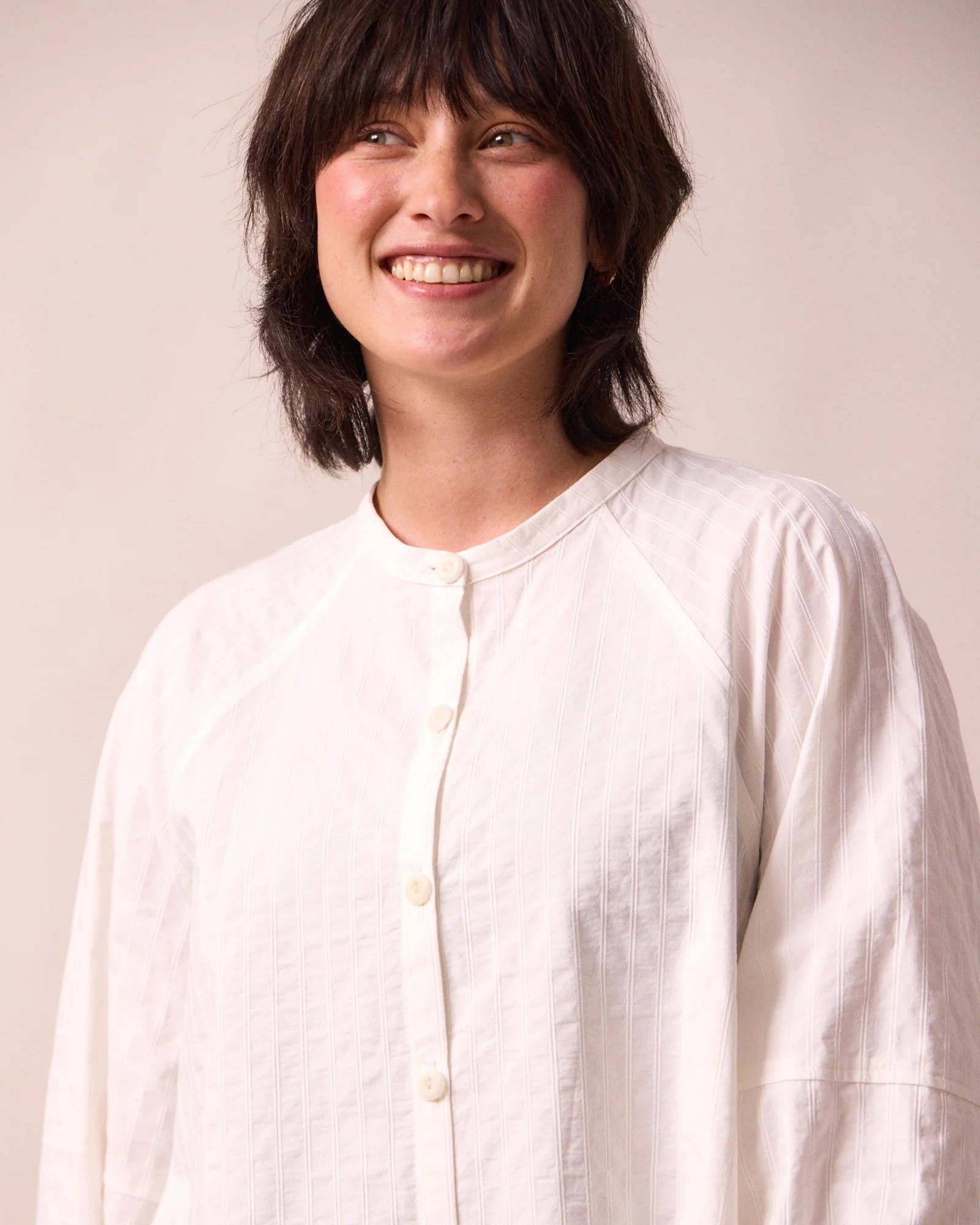 Mia White Cotton Shirt - Image 5