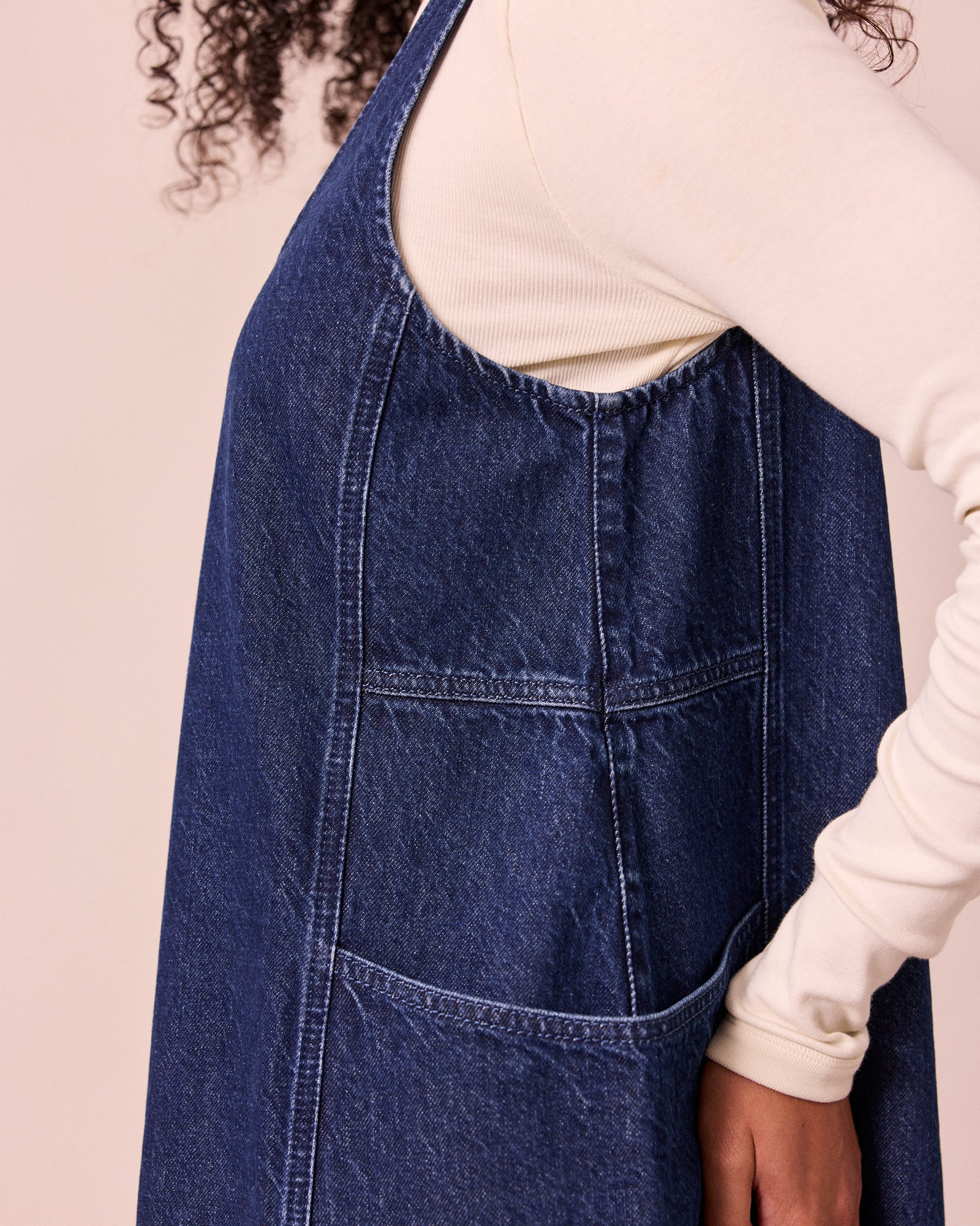 Naima Mid Blue Denim Dress - Image 3