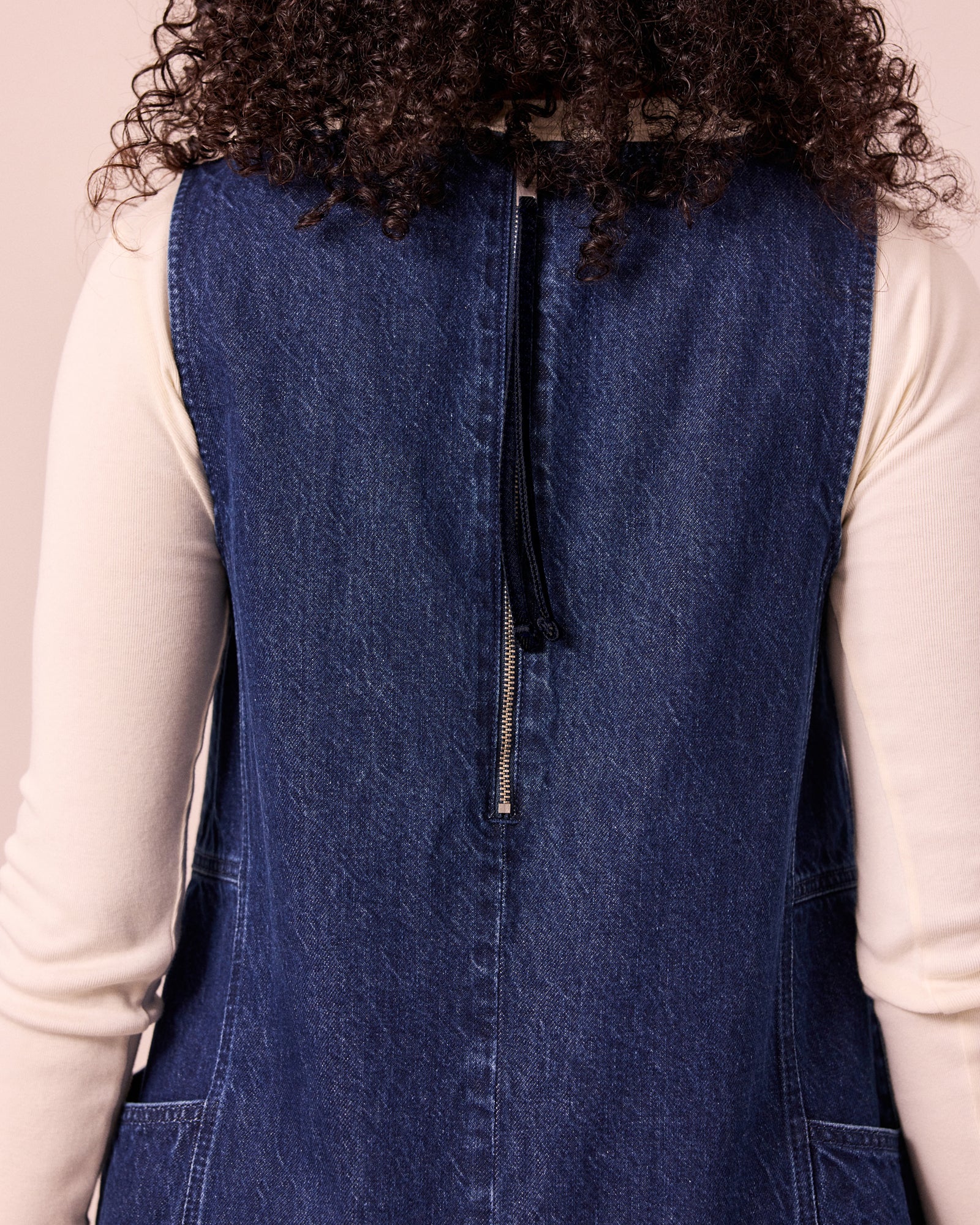 Naima Mid Blue Denim Dress - Image 6
