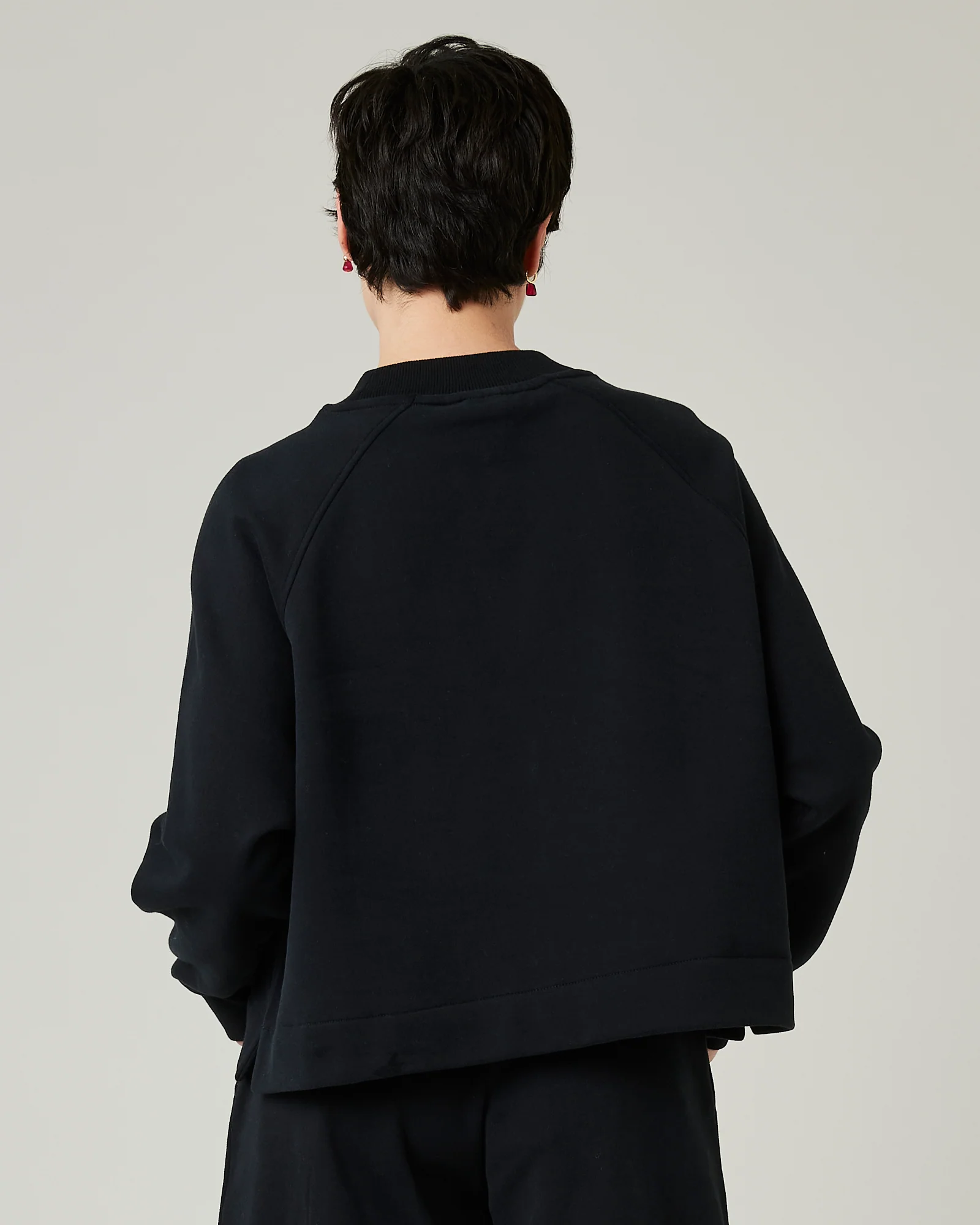 Noa Black Fleeceback Jersey Jumper - Image 10