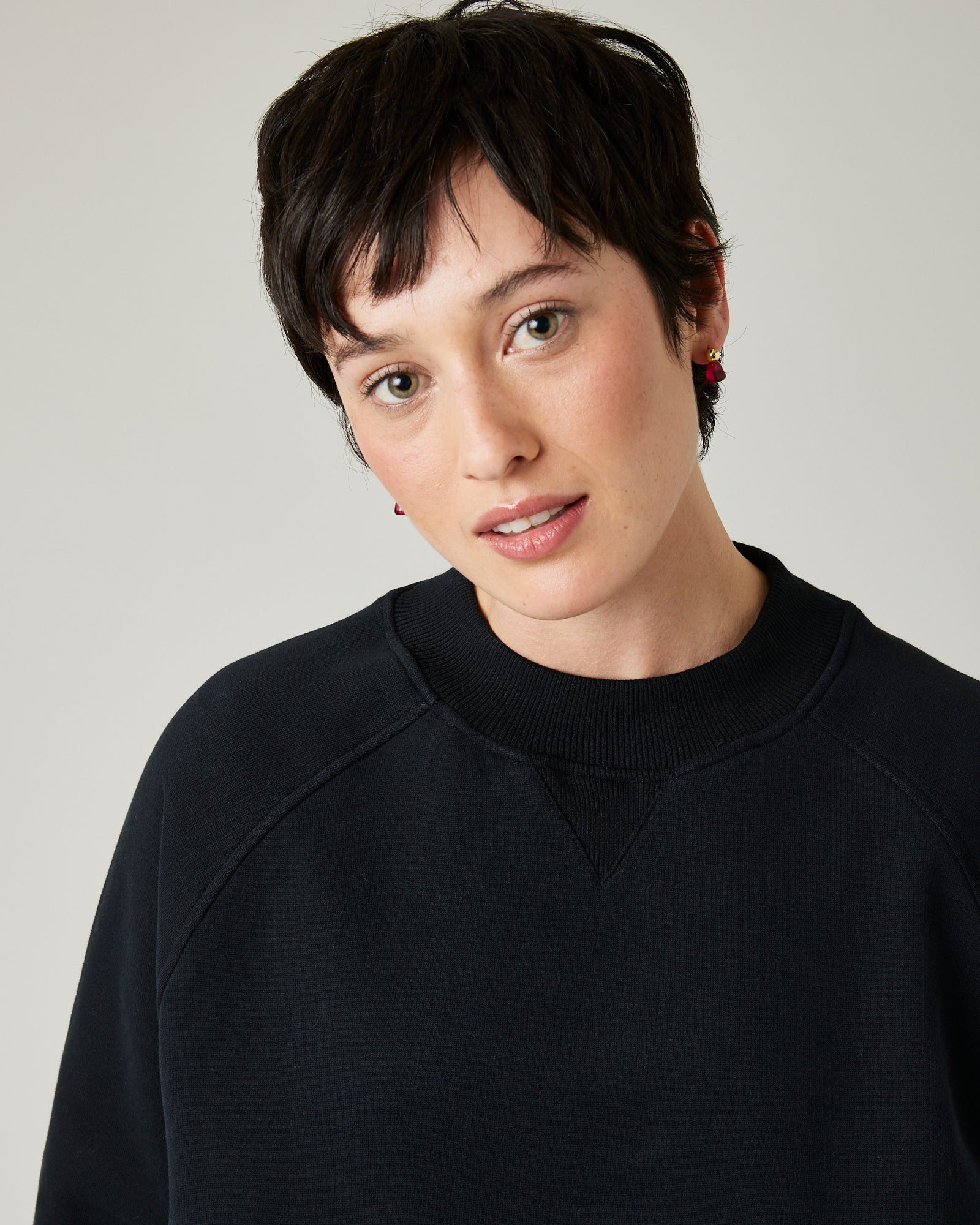 Noa Black Fleeceback Jersey Jumper - Image 14