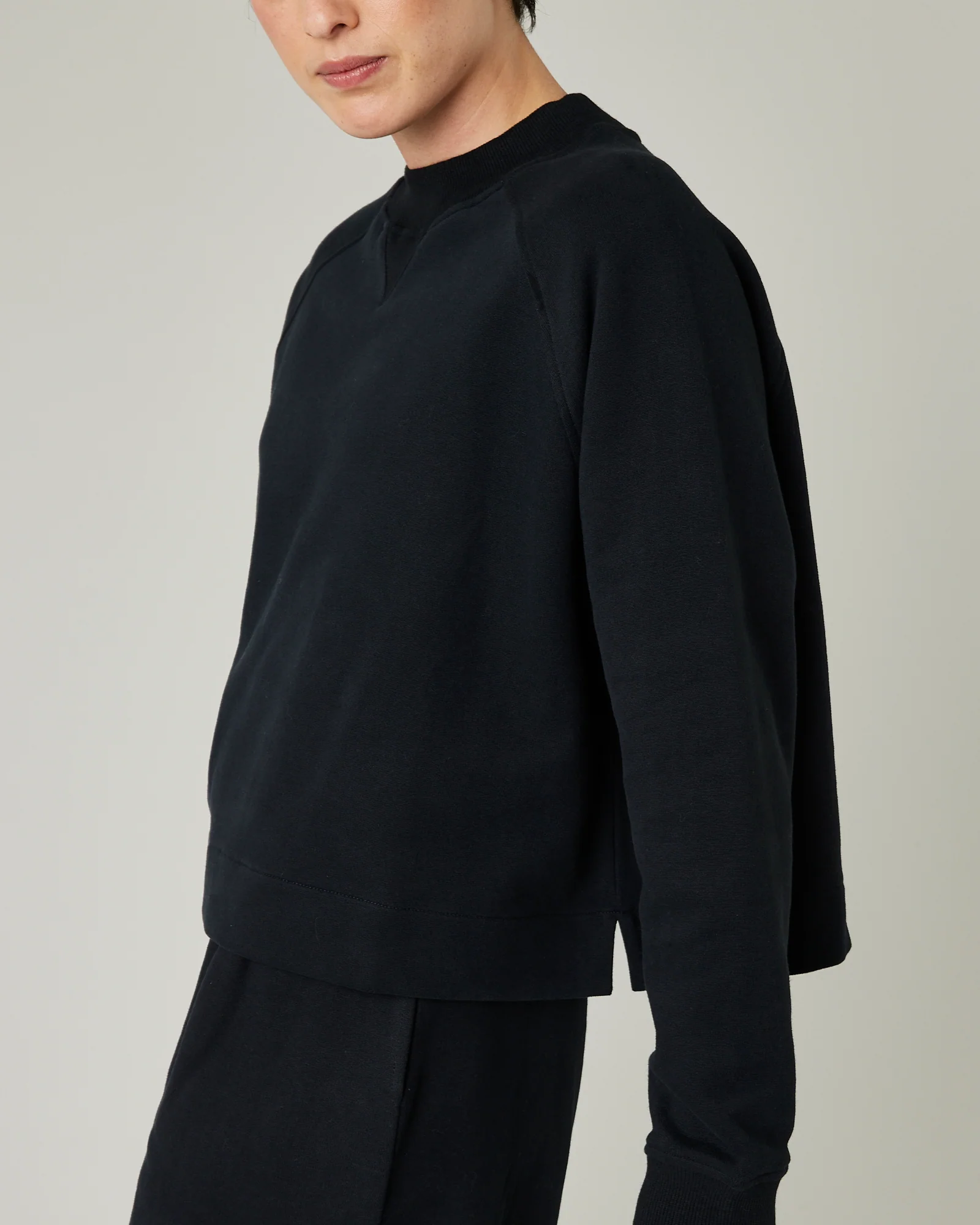 Noa Black Fleeceback Jersey Jumper - Image 15