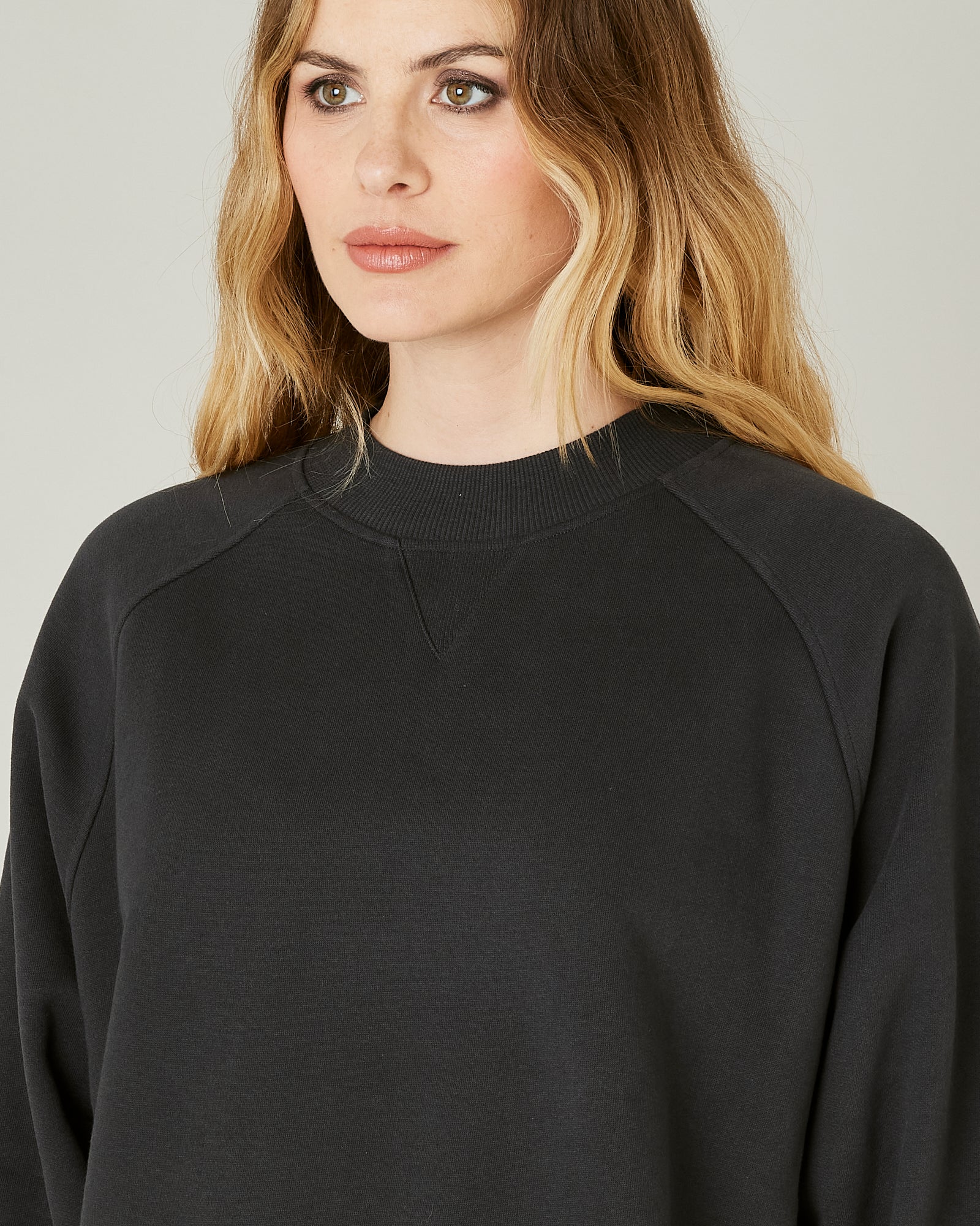 Noa Slate Fleeceback Jersey Jumper - Image 15