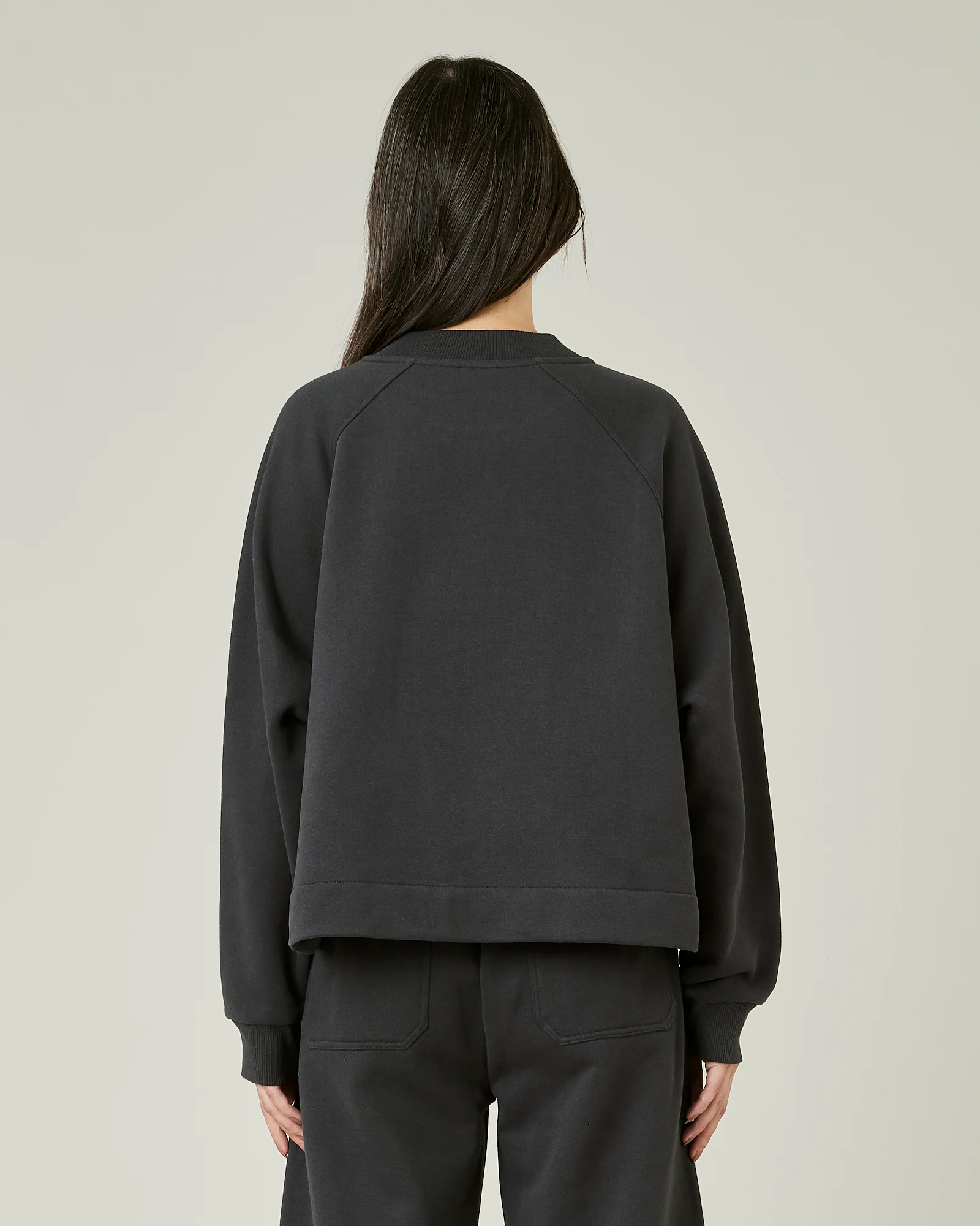 Noa Slate Fleeceback Jersey Jumper - Image 3