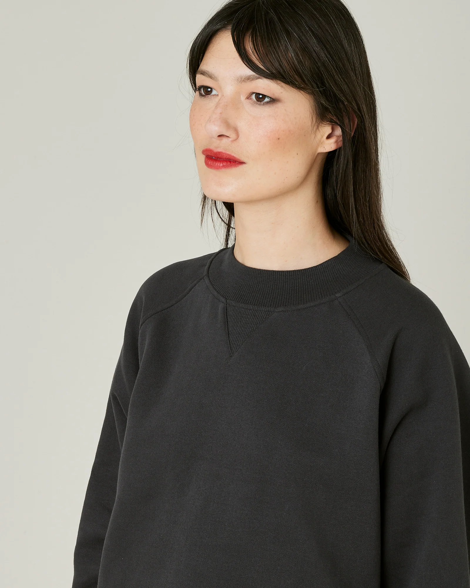 Noa Slate Fleeceback Jersey Jumper - Image 8