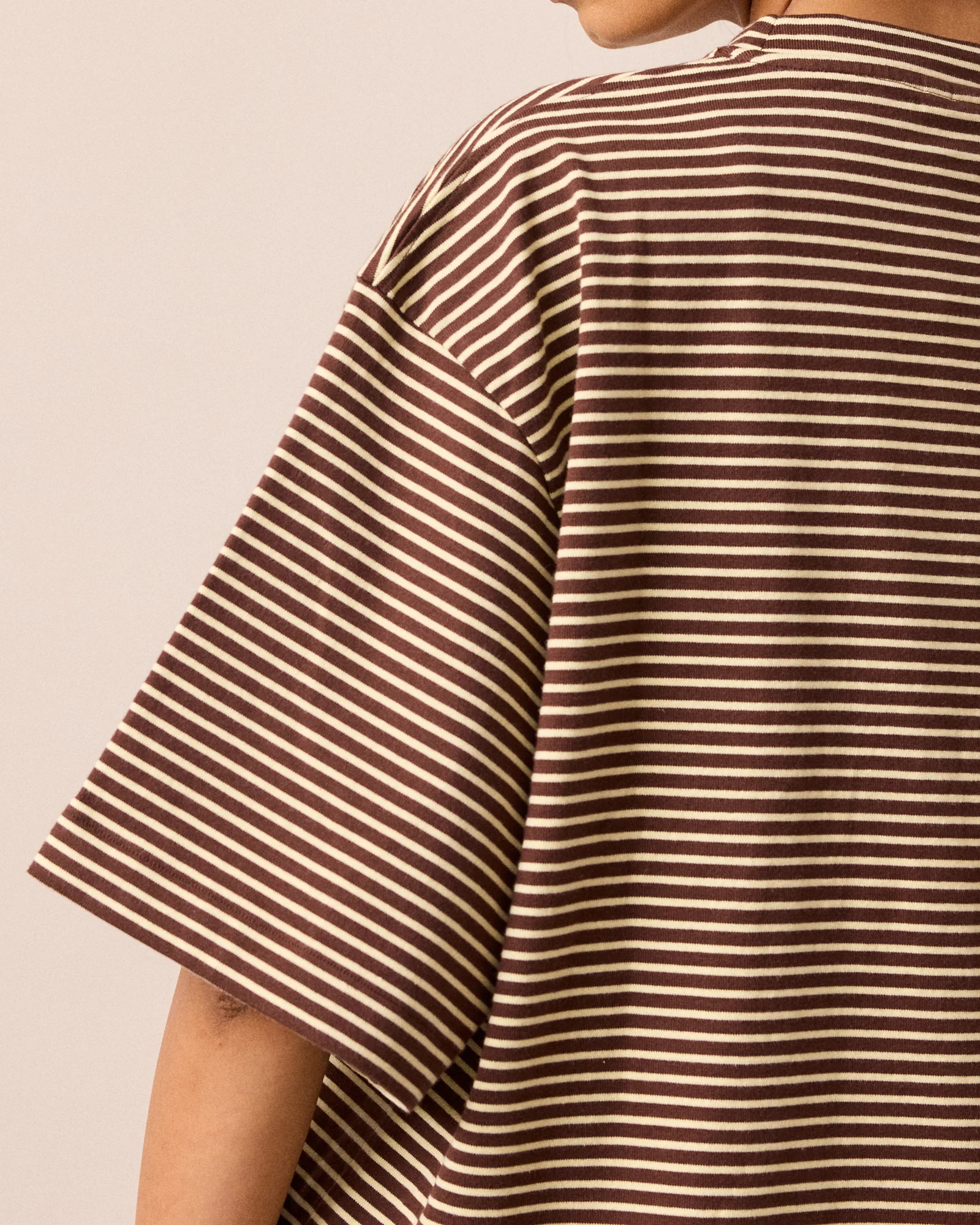 Nova Brown & Butter Stripe Jersey T-Shirt - Image 5