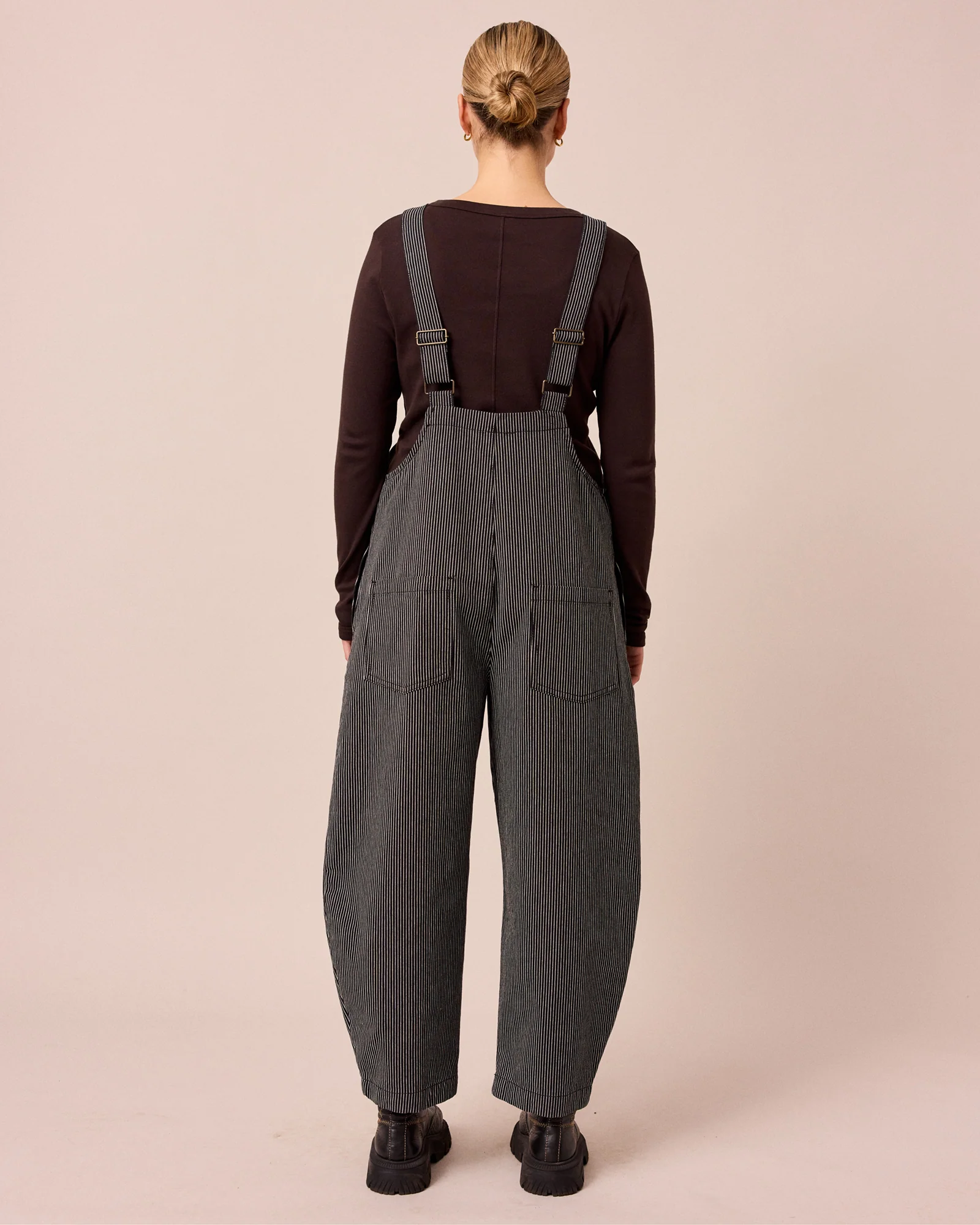 Ottie Black Hickory Stripe Denim Jumpsuit - Image 5