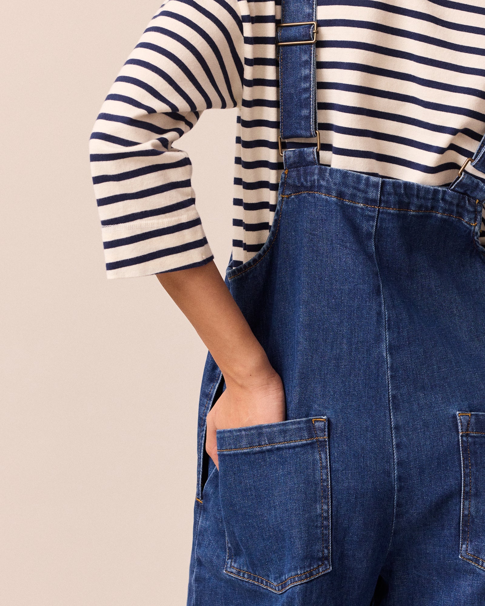 Ottie Mid Blue Denim Jumpsuit - Image 3