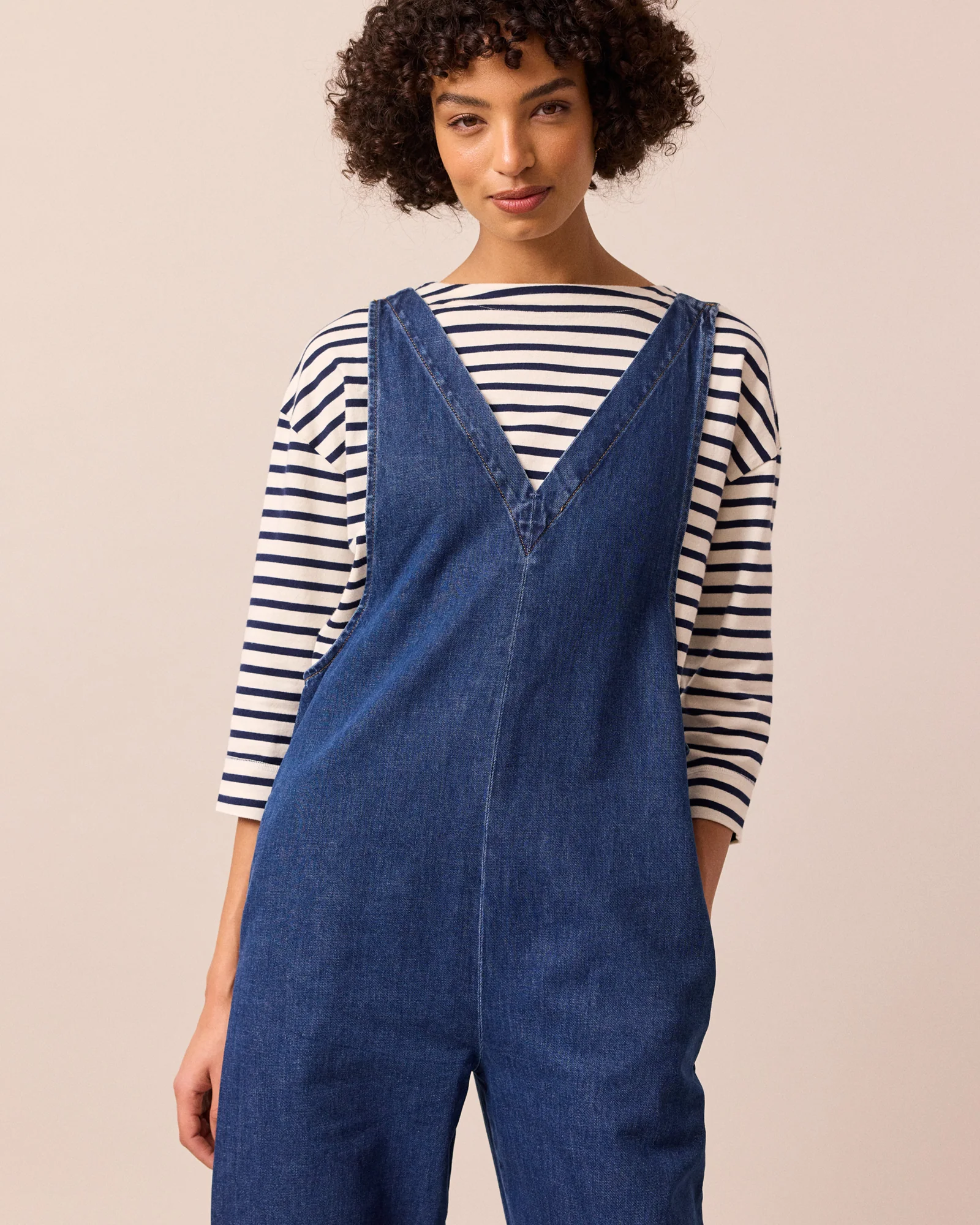 Ottie Mid Blue Denim Jumpsuit - Image 5