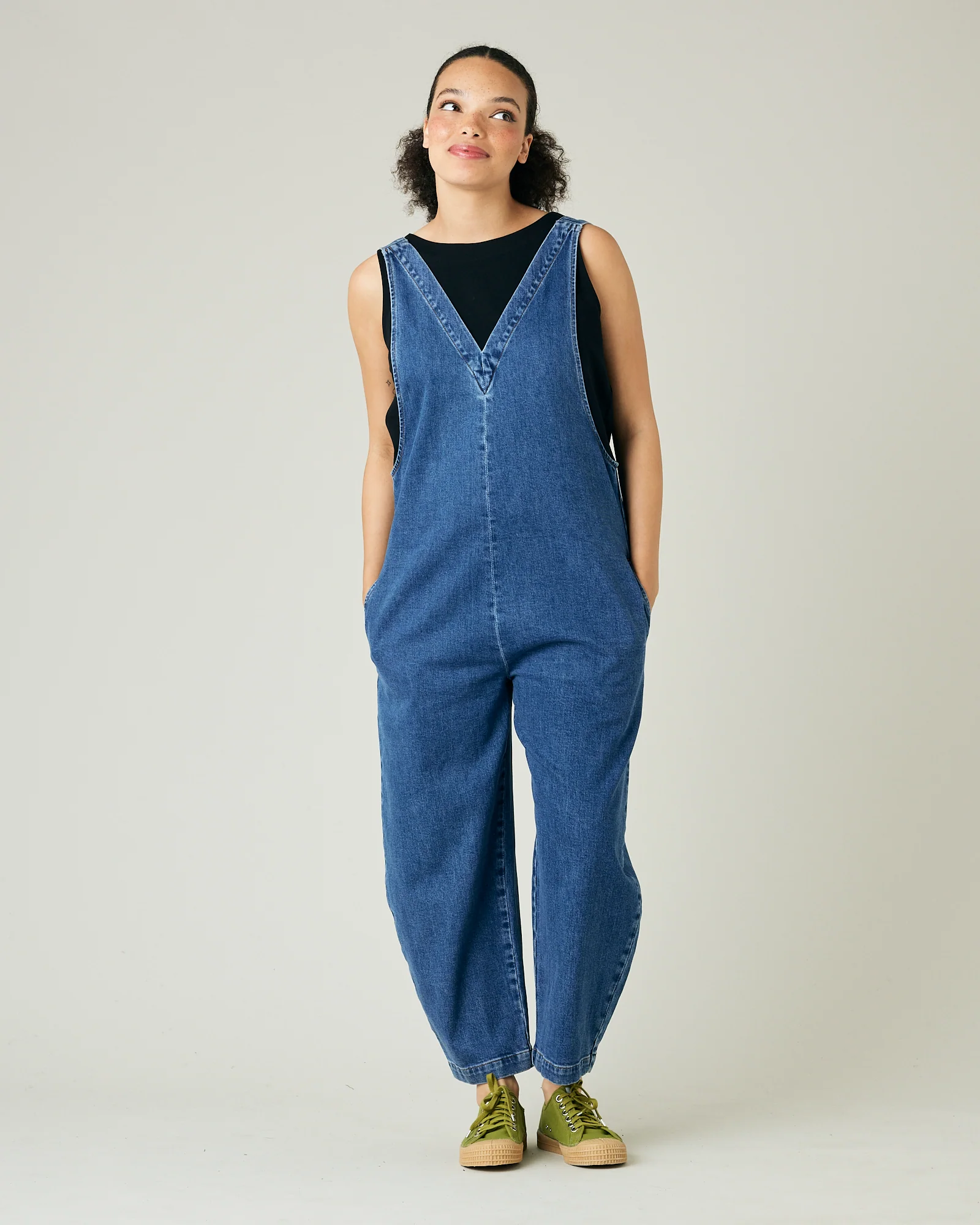Ottie Mid Blue Denim Jumpsuit - Image 6