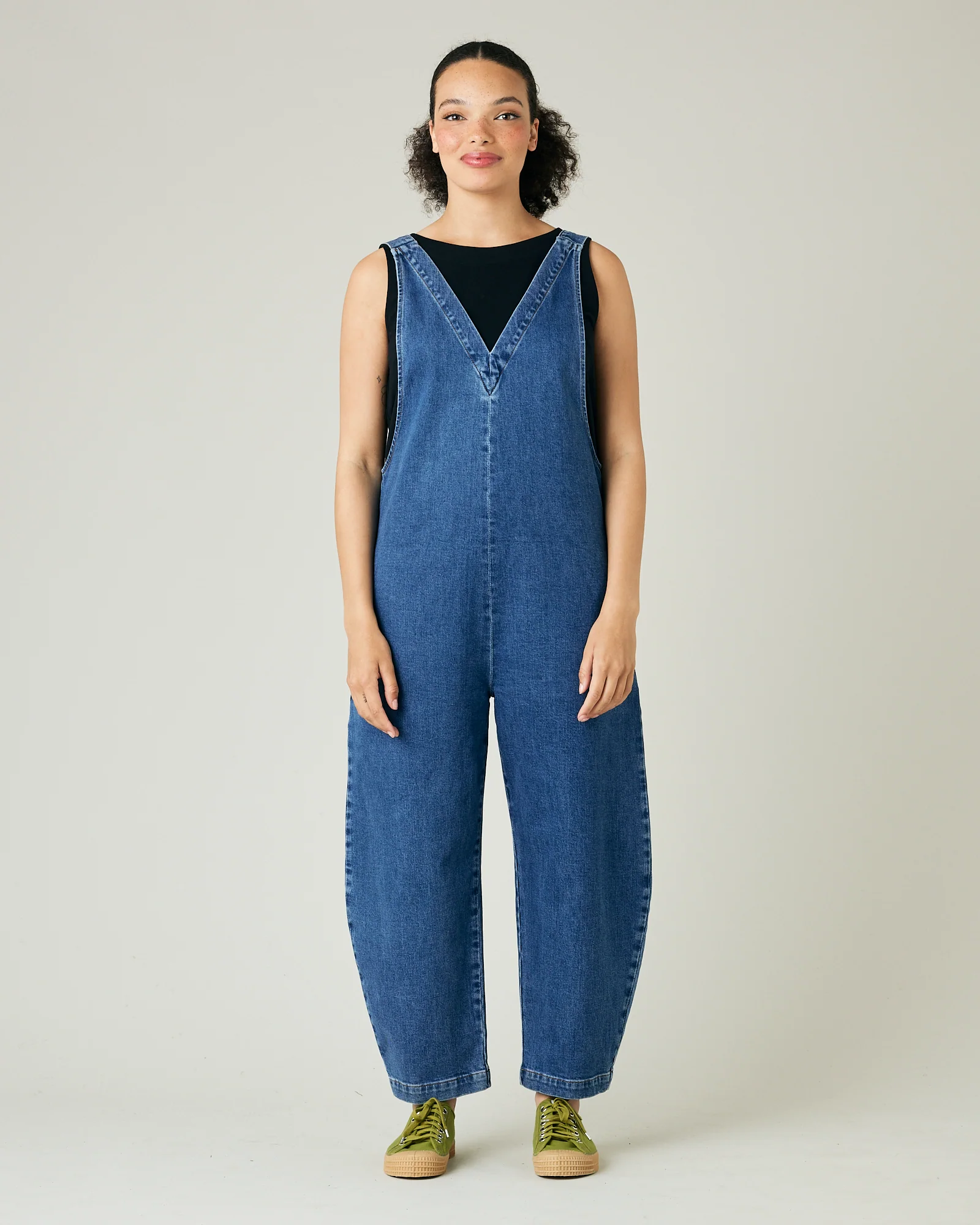 Ottie Mid Blue Denim Jumpsuit - Image 7
