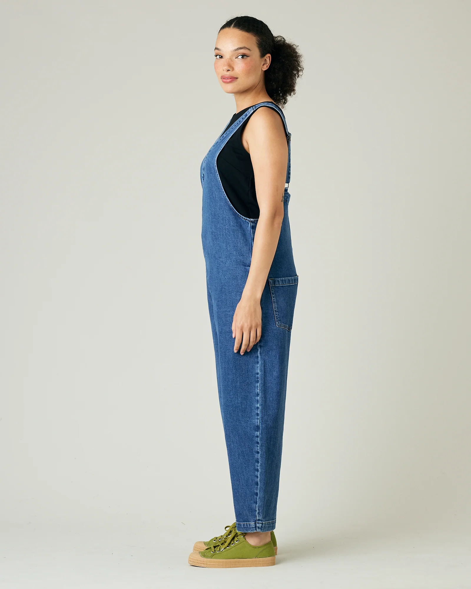 Ottie Mid Blue Denim Jumpsuit - Image 8